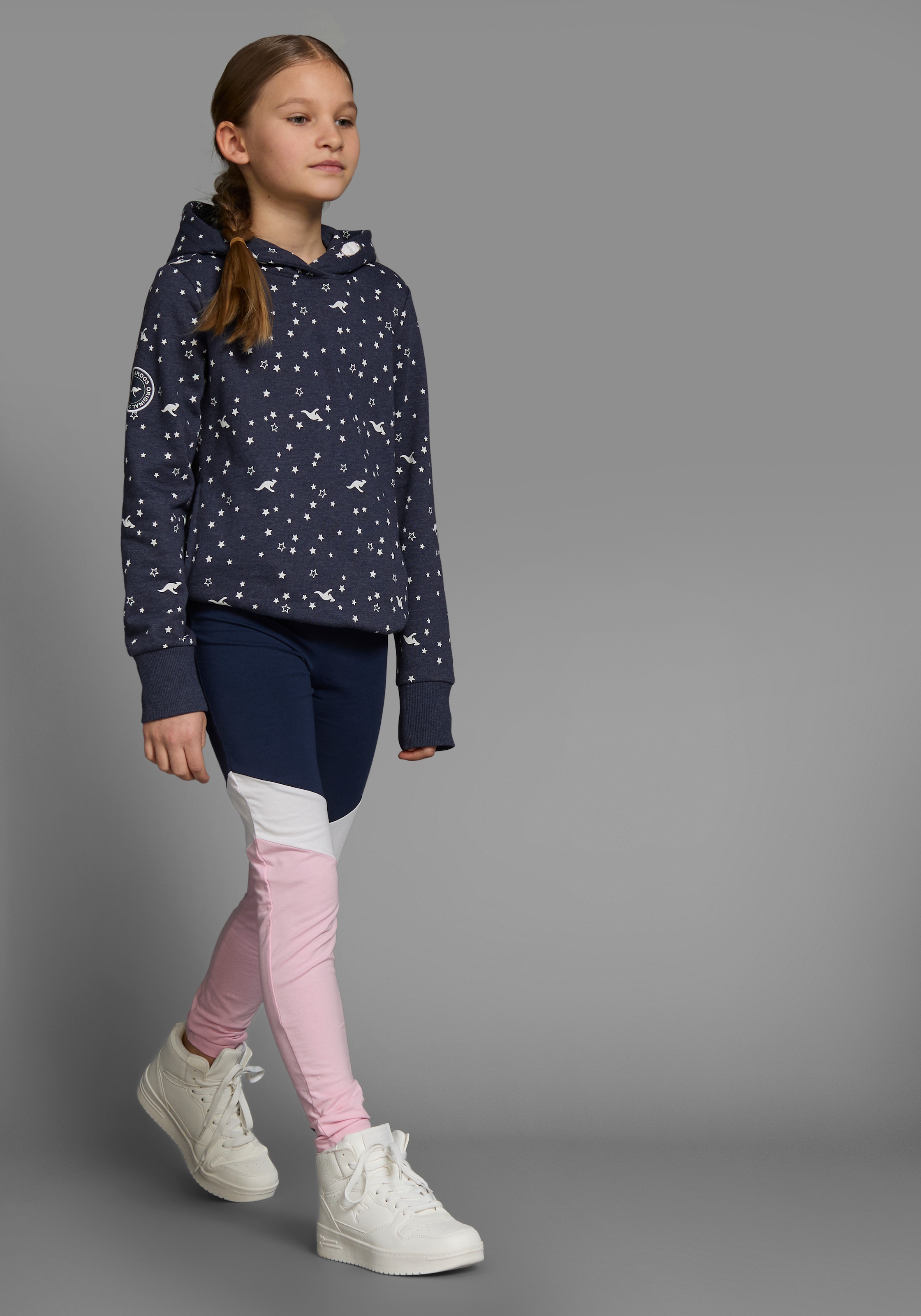 KangaROOS Leggings »mit colorblocking Einsätzen«, mit schönen Kontrasteinsätzen