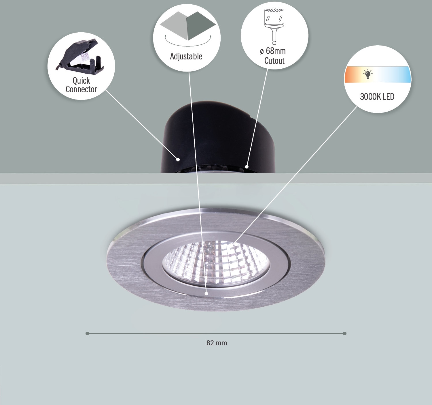 Paco Home Einbauleuchte 3 Flach Spotlight Einbaustrahler Jahren | kaufen LED mit Schwenkbar online »Rita«, Strahler XXL dimmbar Garantie LED