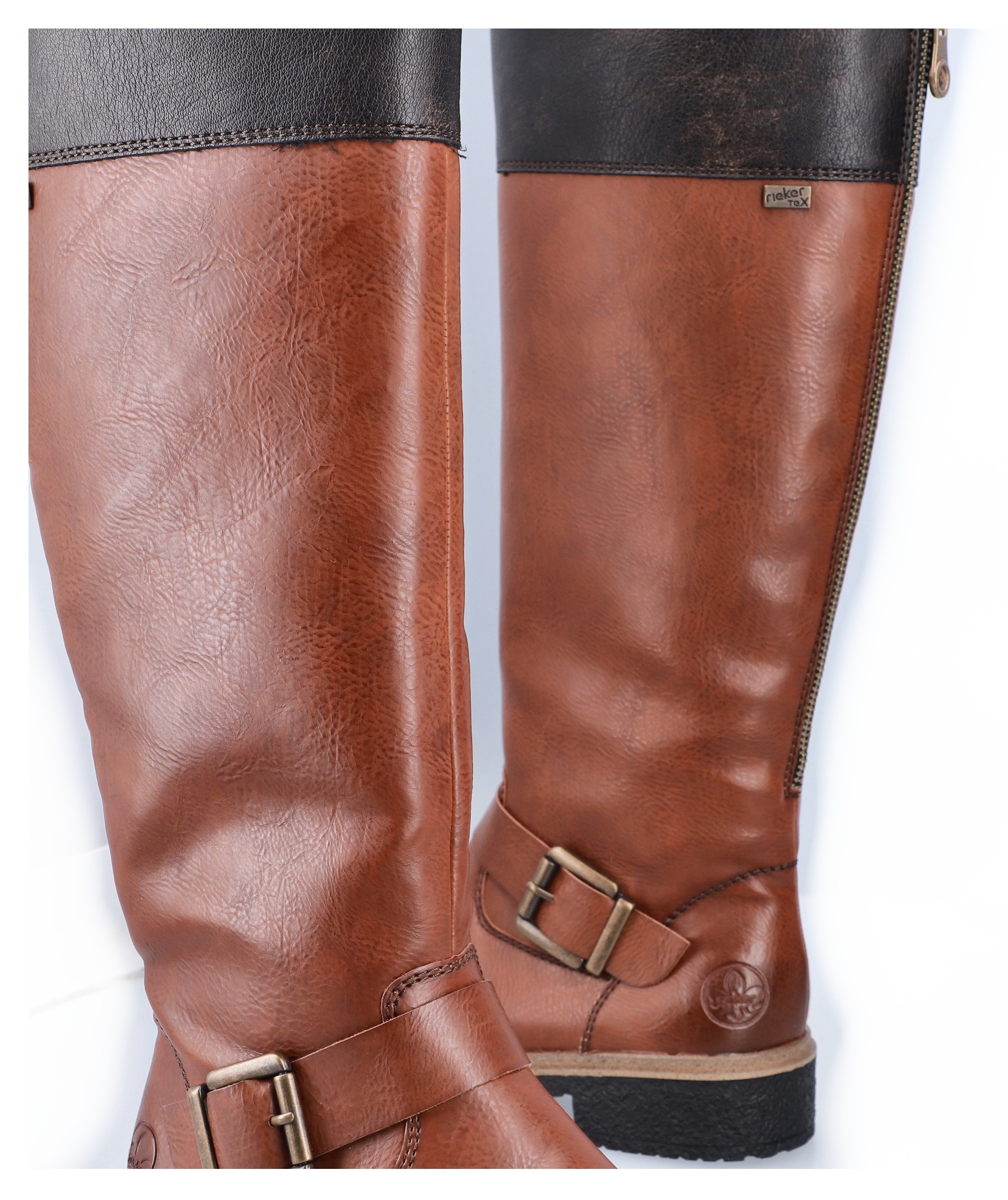 Rieker Winterstiefel, Langschaftstiefel, TEX-Membran, Blockabsatz, Innenreißverschluss