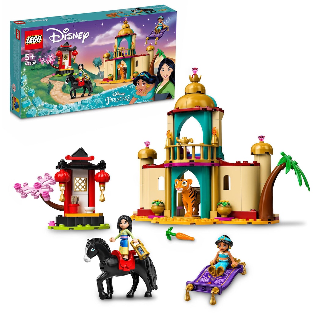 LEGO® Konstruktionsspielsteine »Jasmins und Mulans Abenteuer (43208), LEGO® Disney«, (176 St.)