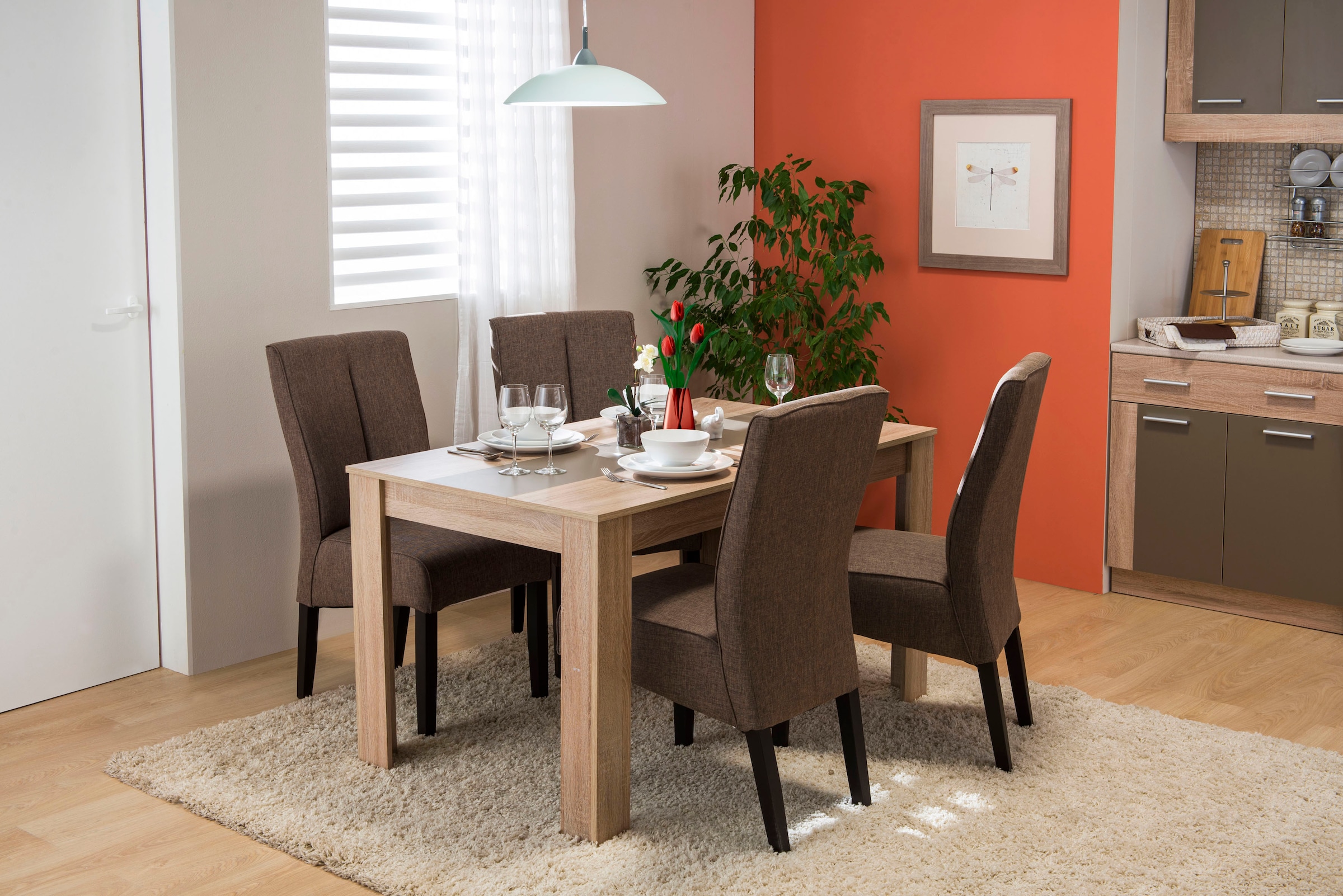INOSIGN Esstisch »Domus«, Mittelplatte in schwarz Farbe