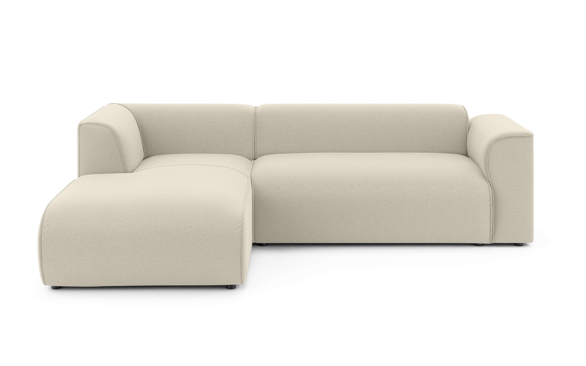 INOSIGN Ecksofa »MERID L-Form (257 cm), zeitlos & stilvolles Design,«, Aufwendig gepolstert, in Cord, Chenille und Struktur