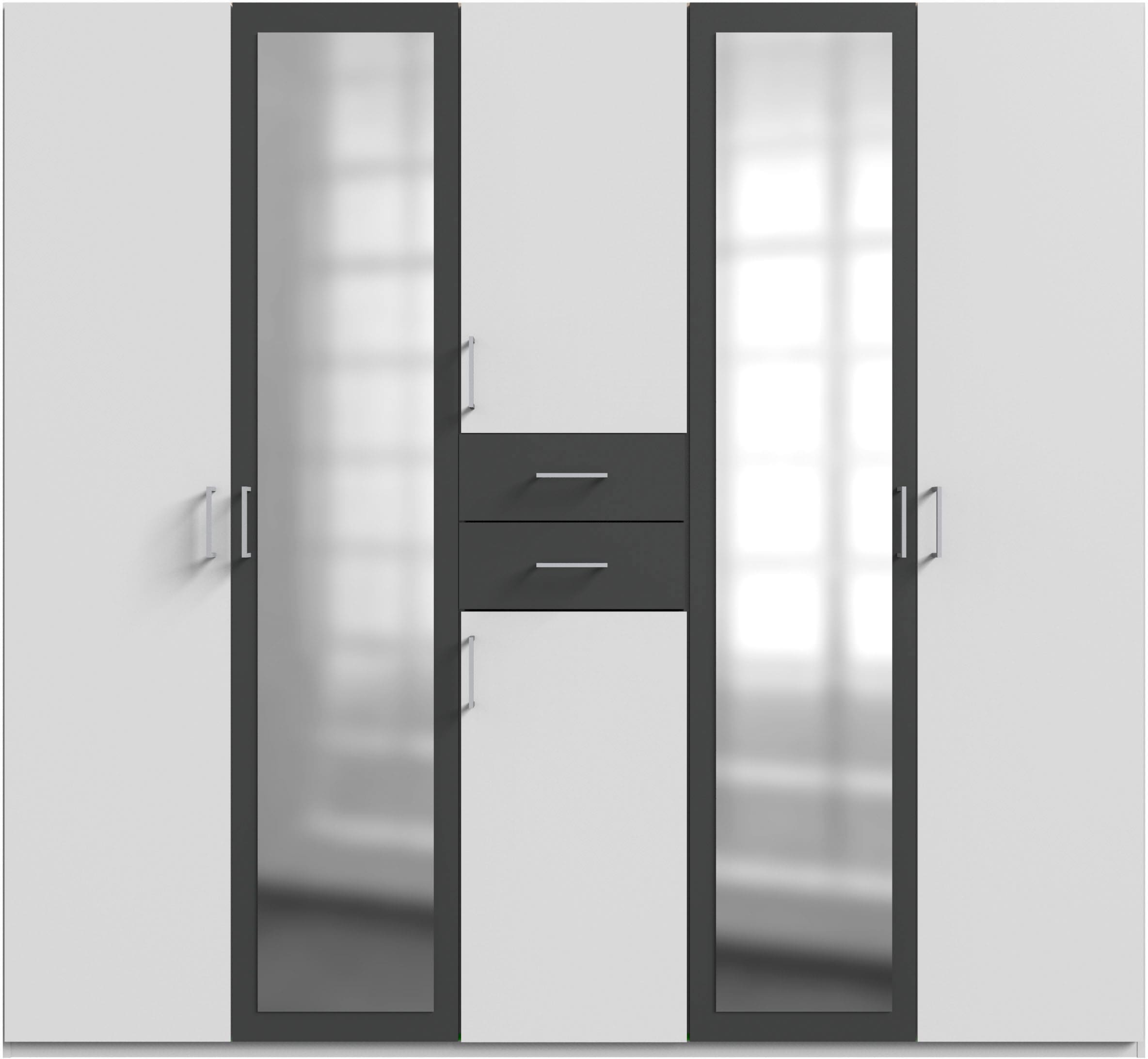 Wimex Kleiderschrank »Diver Drehtürenschrank mit Spiegel, Schubladen, 225 oder 270cm breit«, Bestseller Schlafzimmerschrank wahlweise 3 Innenausstattungen