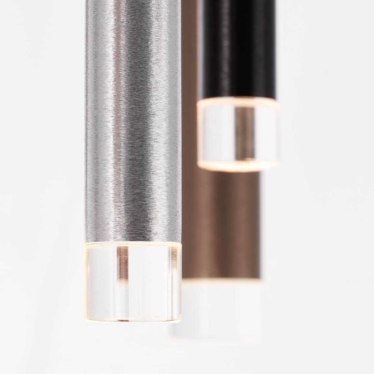 Brilliant Deckenleuchte »Cembalo« LED-Modul 1 Stk. Warmweiß LED Deckenlampe 9flg alu/schwarz/braun