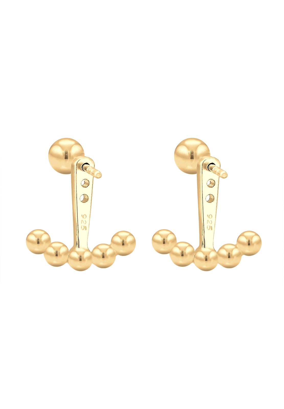 Elli Paar Ohrhänger »Ohrringe Stecker Ear Jackets mit Kugeln 925 Silber«