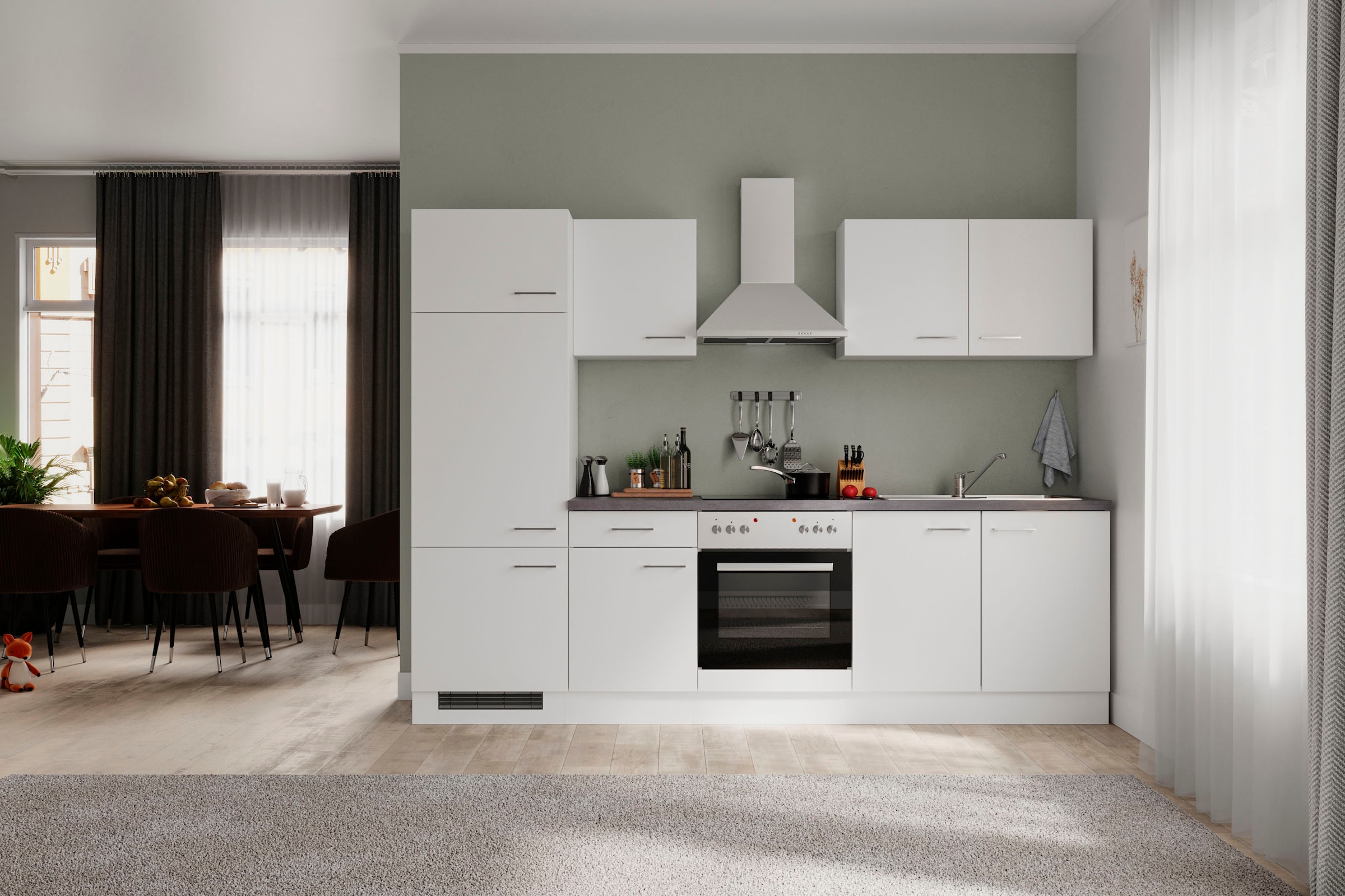 Flex-Well Küche »Kopenhagen«, mit E-Geräten, in bequem Breite 270 cm, Farbvarianten erhältlich kaufen vielen