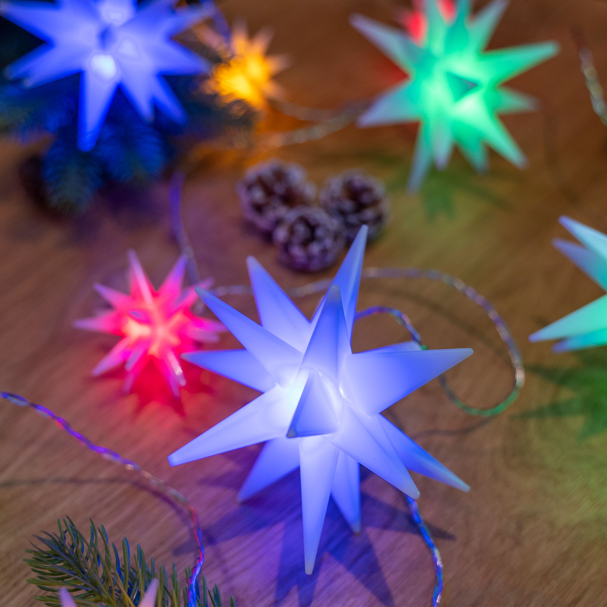 my home LED-Lichterkette »Belya« 10 Stk.-flammig mit Fernbedienung, einfache Änderung der Funktionen, warmweiß