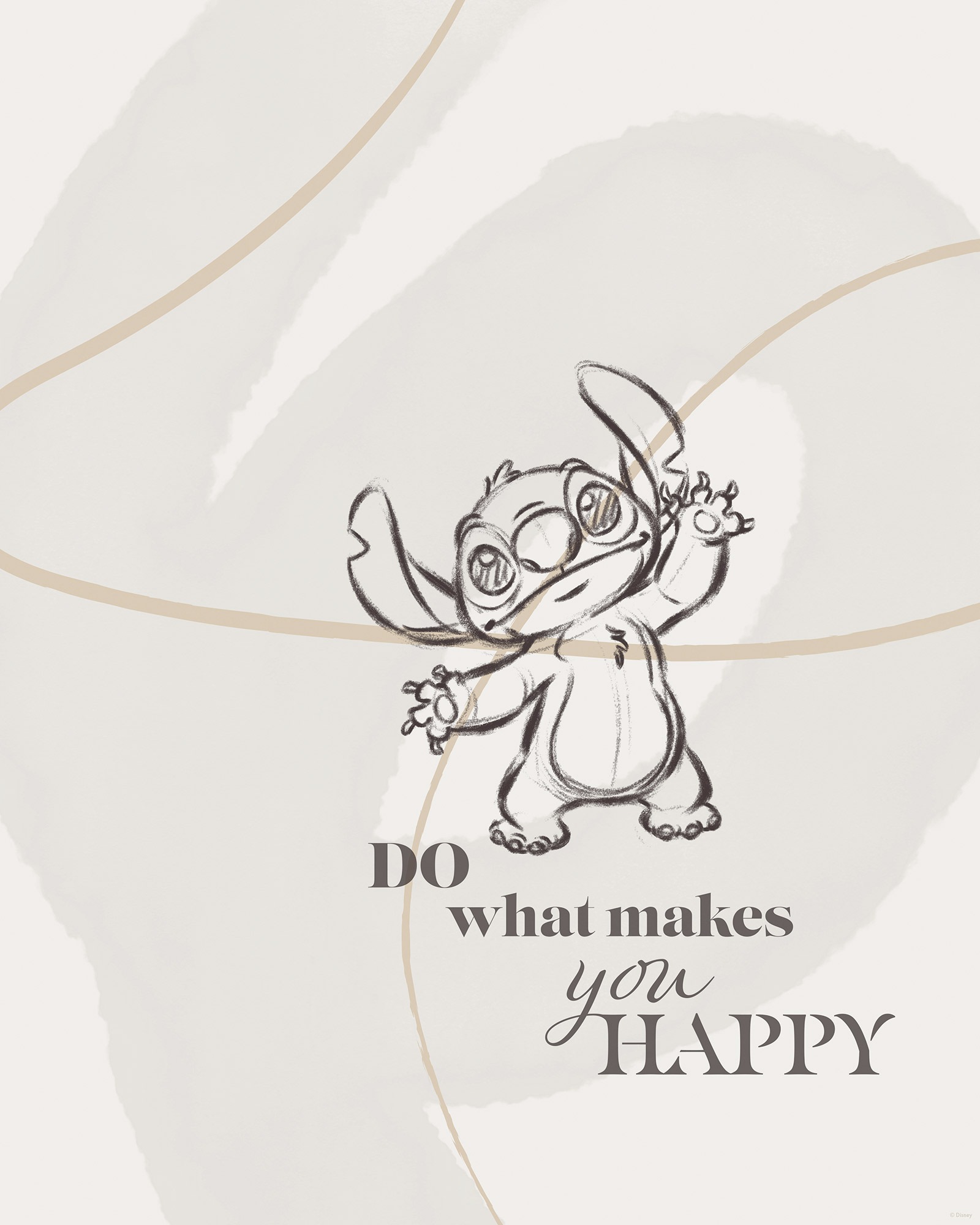 Komar Wandbild »Disney Lilo and Stitch Do What Makes You Happy«, Disney, (Set, 1 St.), 40 x 50 cm (Breite x Höhe) - Kinderzimmer, Dekoration