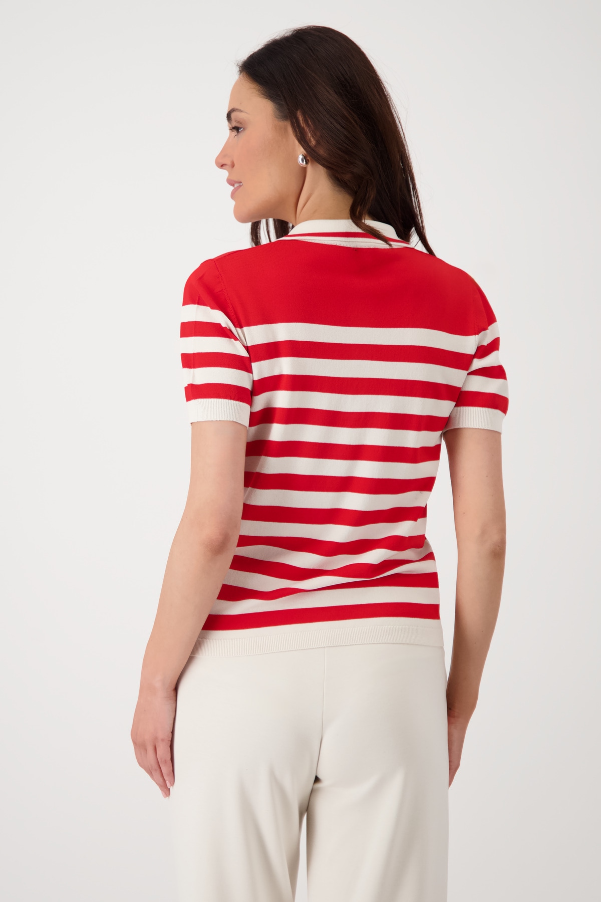 Monari Polokragenpullover, mit Streifen