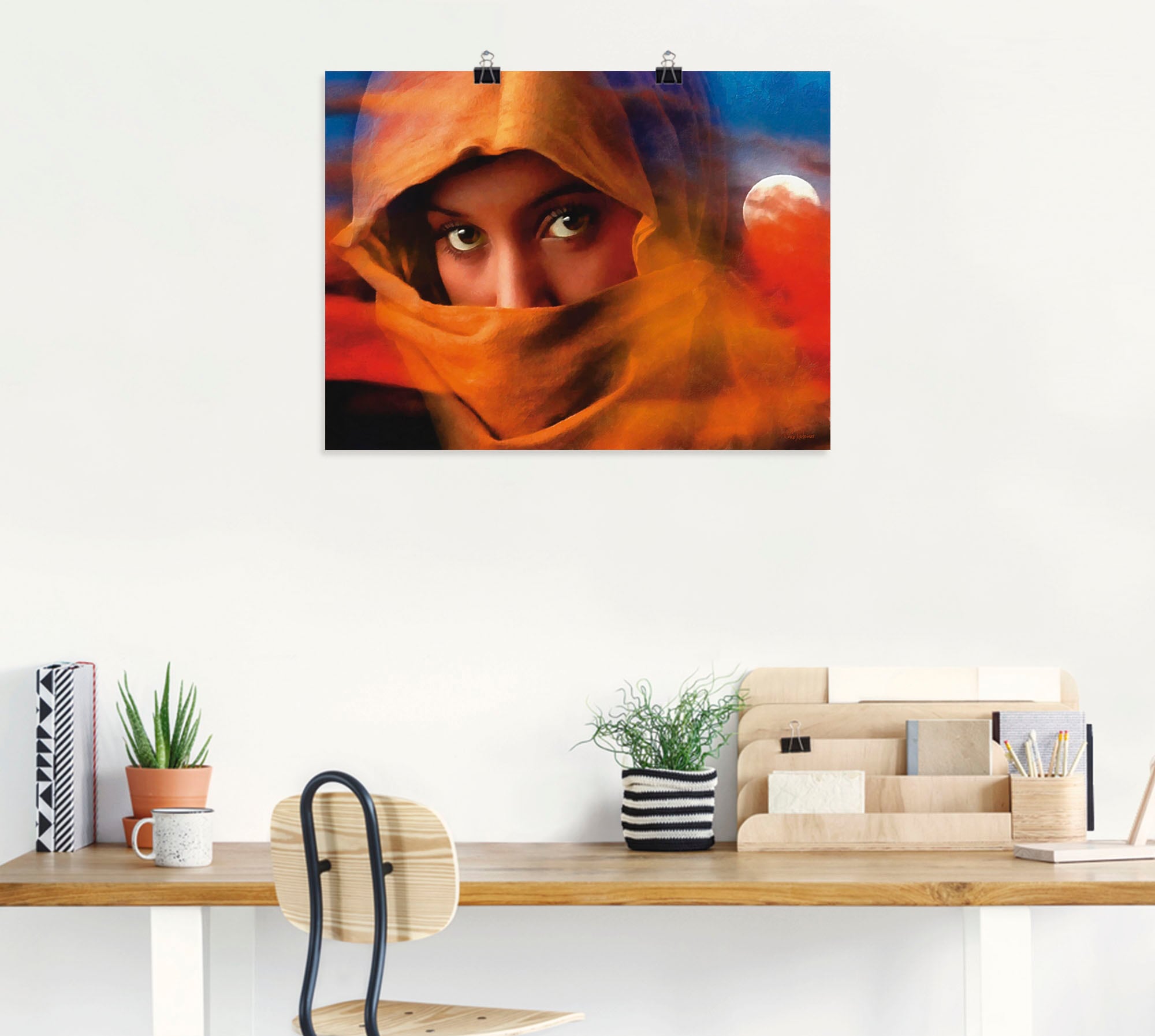 Artland Wandbild »Muslimische Mädchen Augen«, Bilder von Frauen, (1 St.), als Leinwandbild, Poster in verschied. Größen