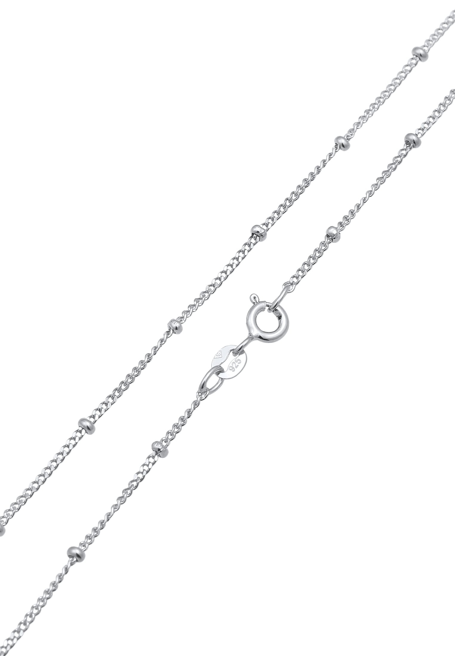 Elli Silberkette »Halskette Mondstein Tropfen Kugelkette 925 Silber«