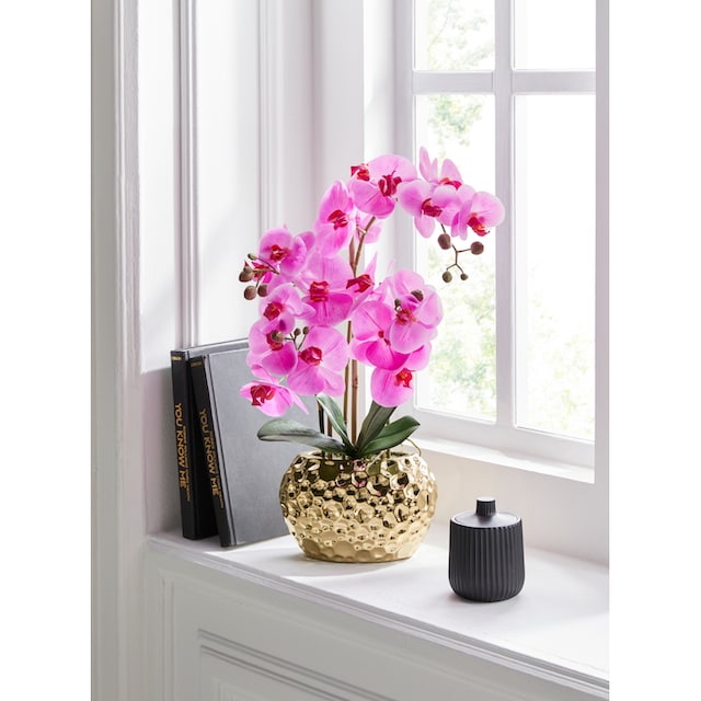 Leonique Kunstpflanze »Orchidee«, Kunstorchidee, im Topf online kaufen |  mit 3 Jahren XXL Garantie