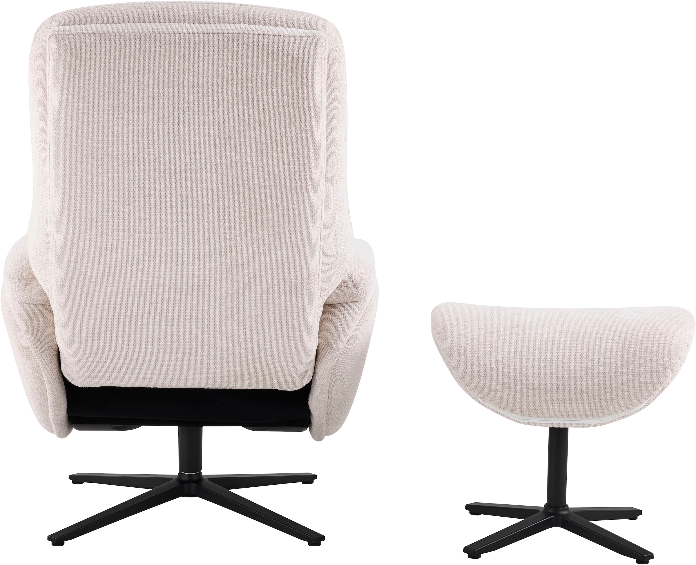 OTTO home Relaxsessel »Sessel SELLIA Relaxsessel, TV-Sessel mit Hocker,Drehsessel 360°« Verstellbare Neigung (115°-160°) für Relax- und Liegeposition