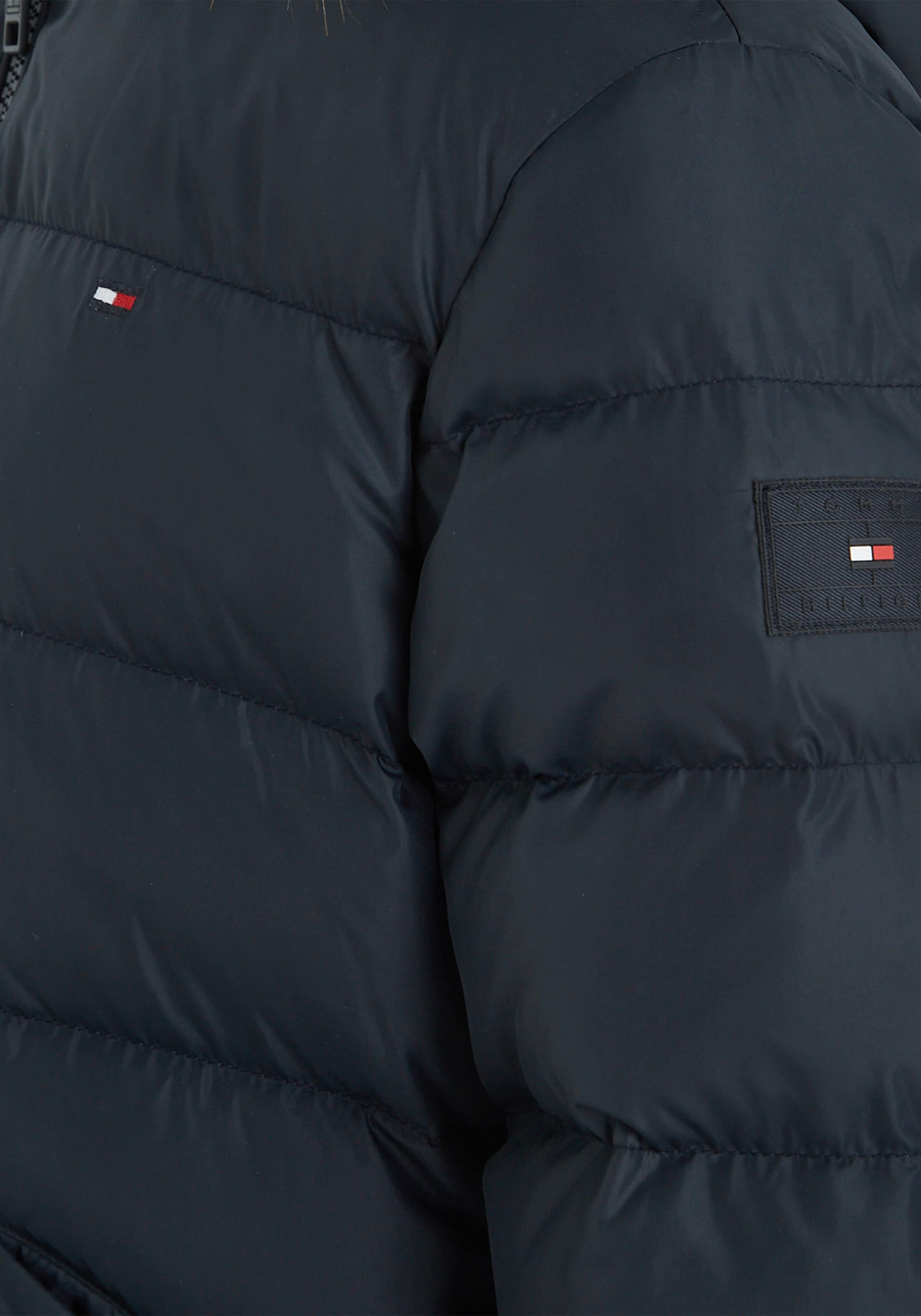 Tommy Hilfiger Steppjacke »ESSENTIAL FUR HOOD JACKET«, mit Kapuze, mit Fellimitat an der Kapuze