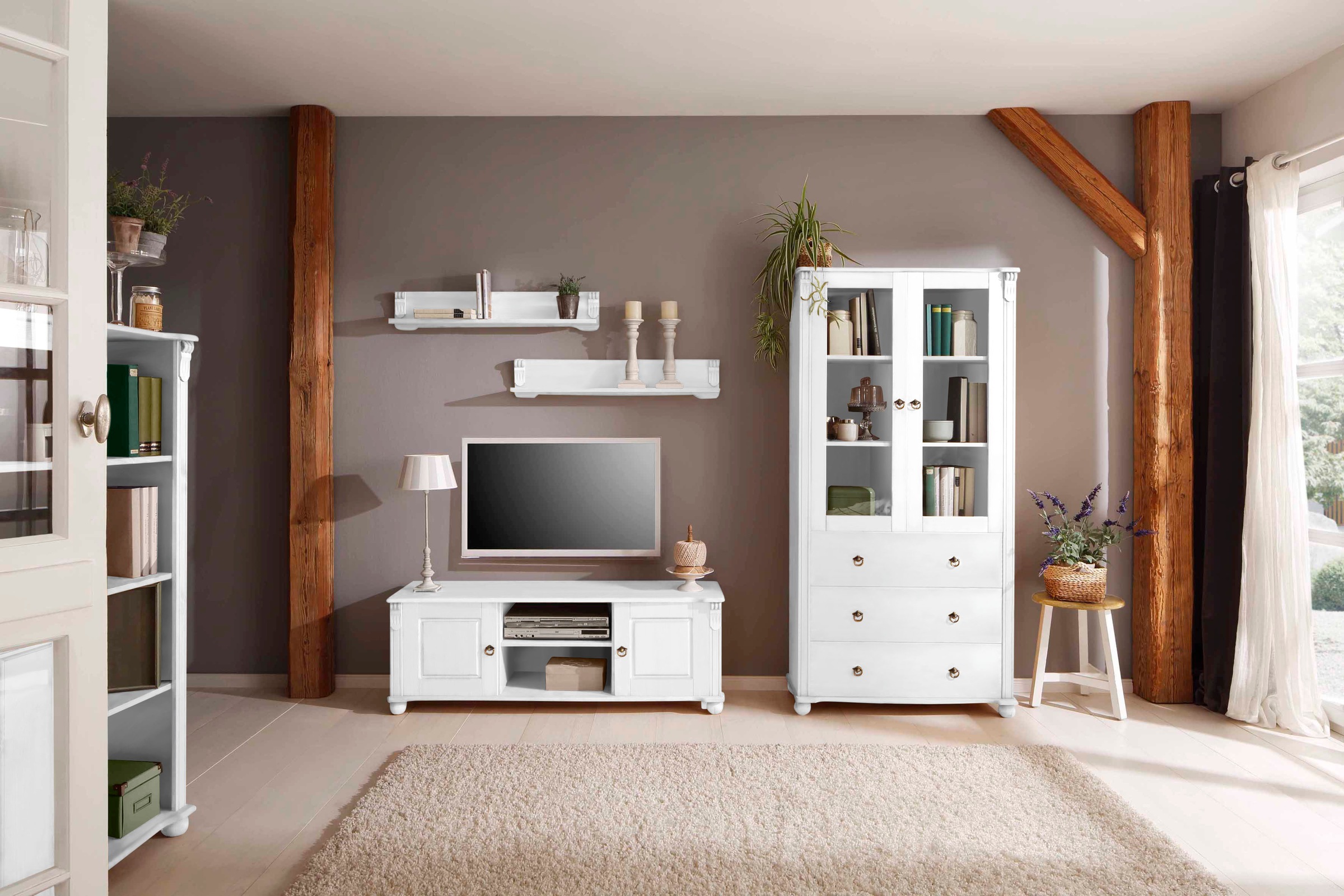 Home affaire Vitrine »Ferrera«, aus massiver Kiefer