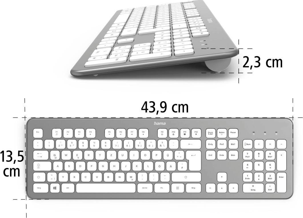 Hama Tastatur »Tastatur „KW-700“ Tastatur kabellos«