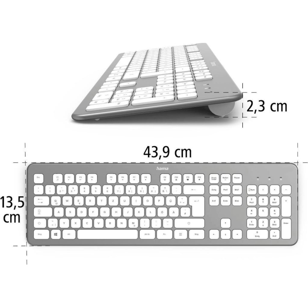 Hama Tastatur »Tastatur „KW-700“ Tastatur kabellos«