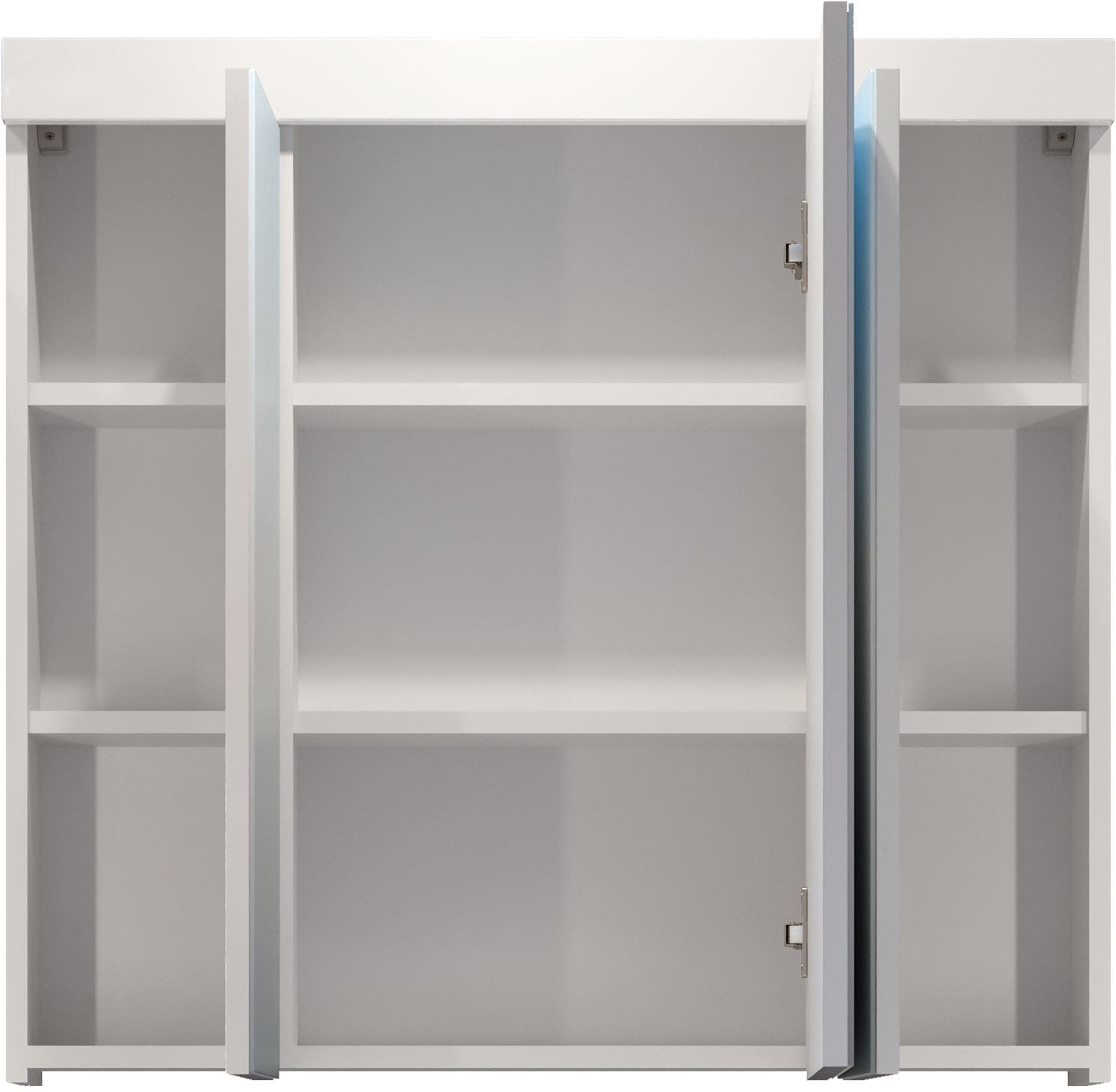 welltime Spiegelschrank »Dormoletto«, Badspiegel in Weiß mit 9 Fächern - Maße (B/T/H) 80/16/75 cm