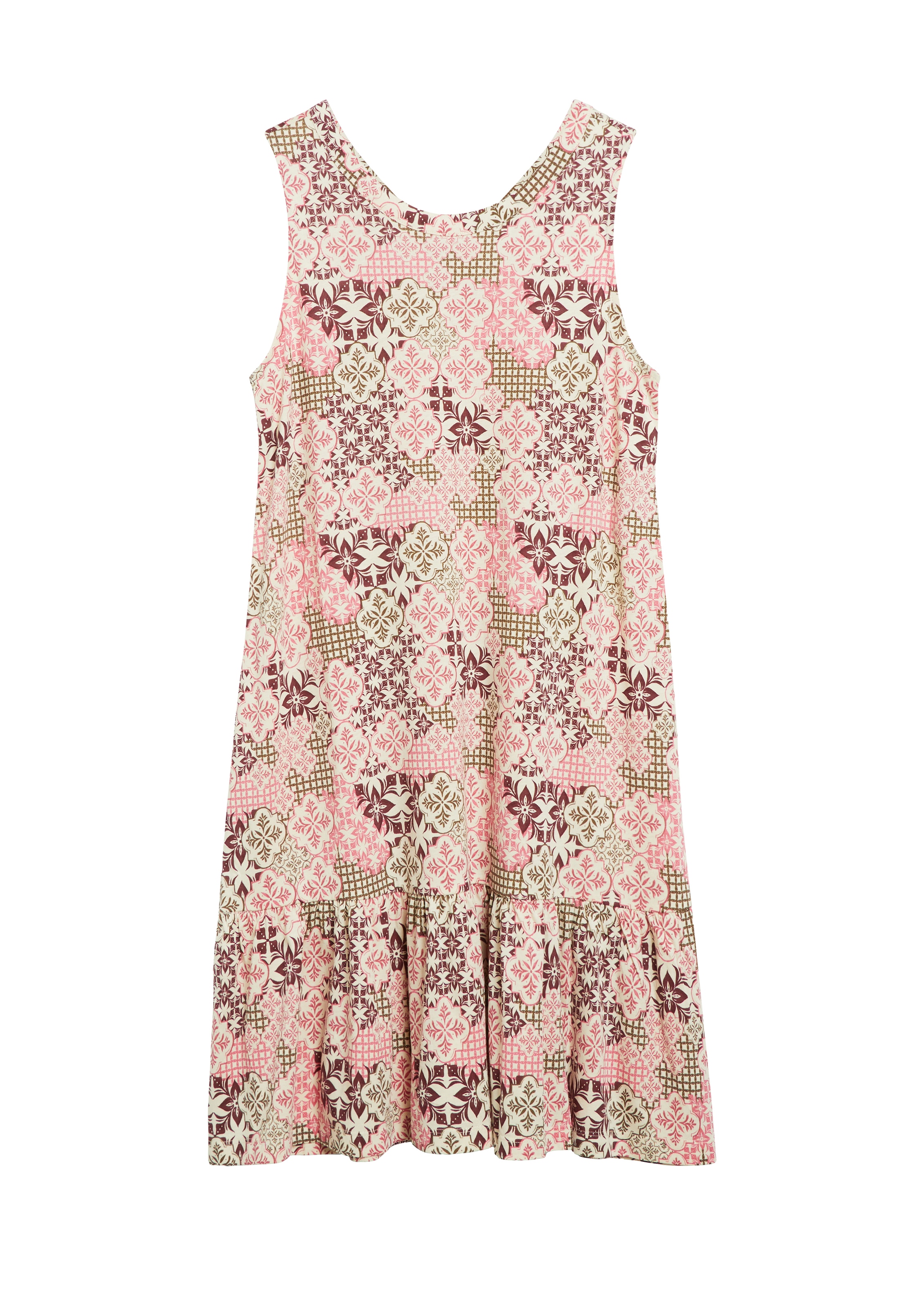 s.Oliver Maxikleid Ohne Taschen Sommerkleid in Allover-Optik