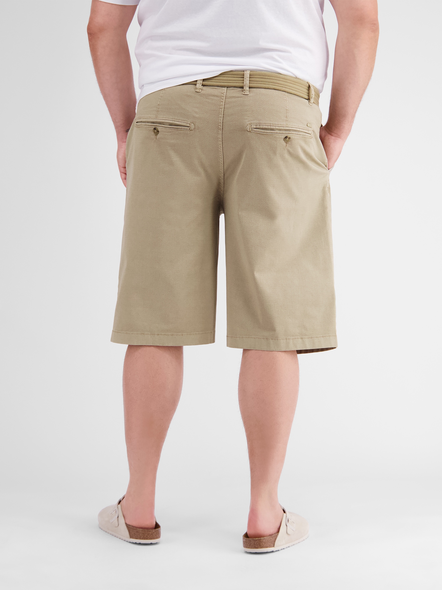 LERROS Bermudas »LERROS Chino-Bermuda mit Gürtel, in Großen Größen«, (Set)
