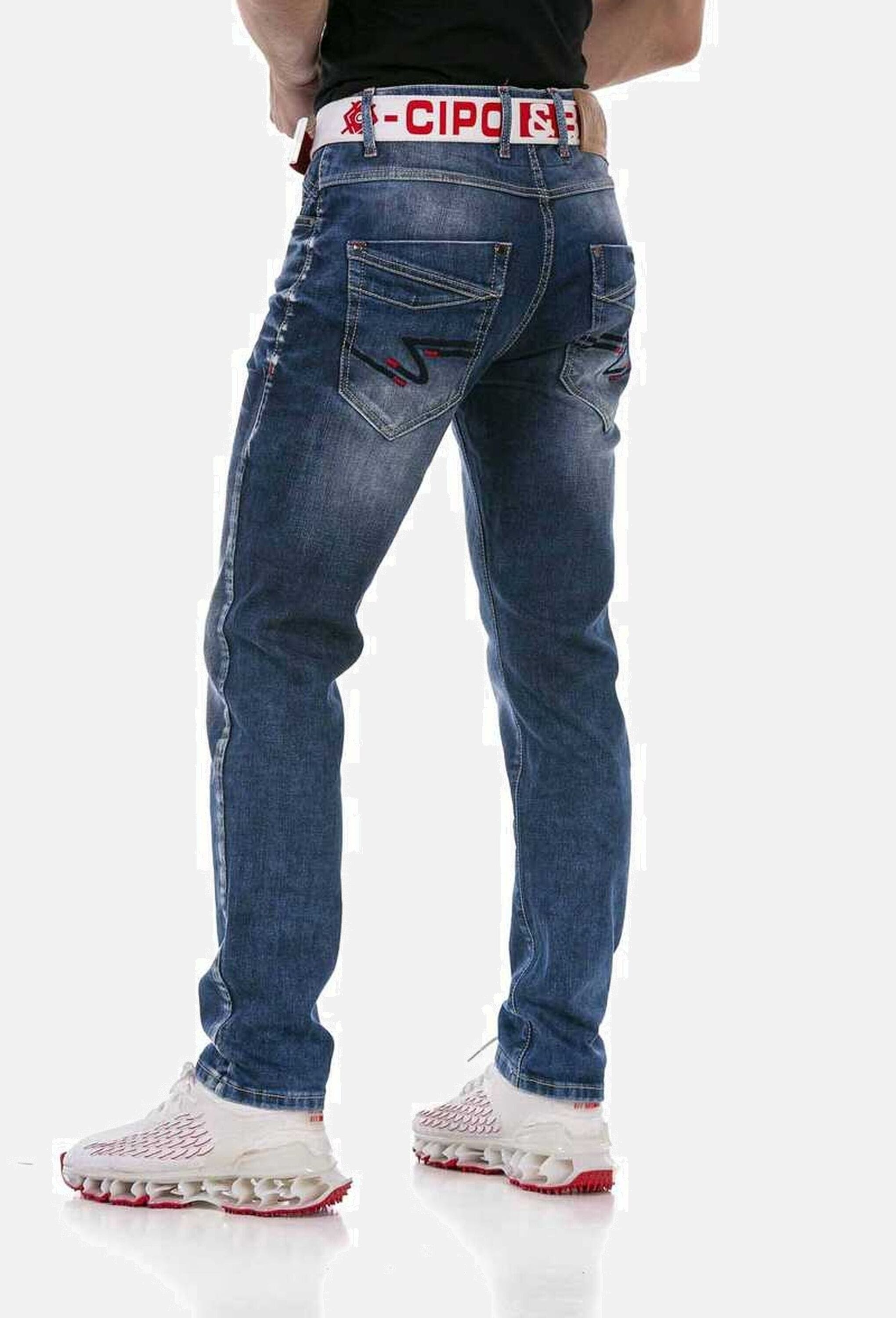 Cipo & Baxx 5-Pocket-Jeans »Cipo & Baxx Jeans« mit tollen Stickereien, CD717