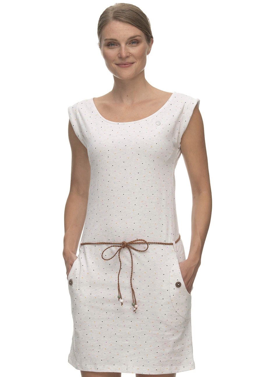 Ragwear Jerseykleid »TAGG DOTS«, (2 tlg., mit Bindegürtel)