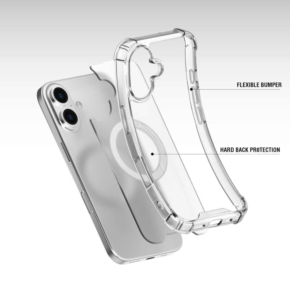 4smarts Handyhülle »Hybrid Case Ibiza für Apple iPhone 16«, Backcover, Schutzhülle, Handyschutzhülle, Case, Schutzcase, stoßfest