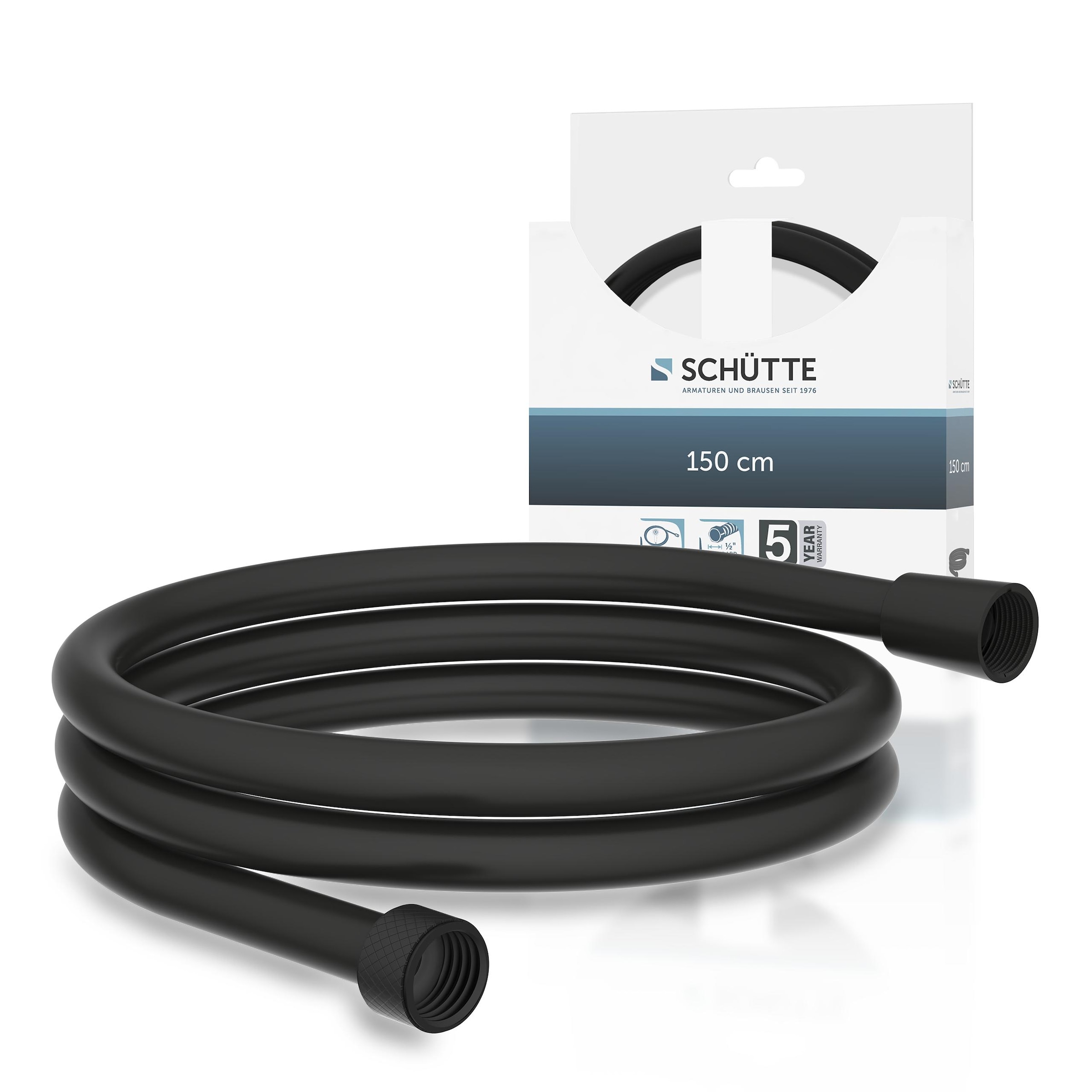Schütte Brauseschlauch schwarz PVC 150 cm