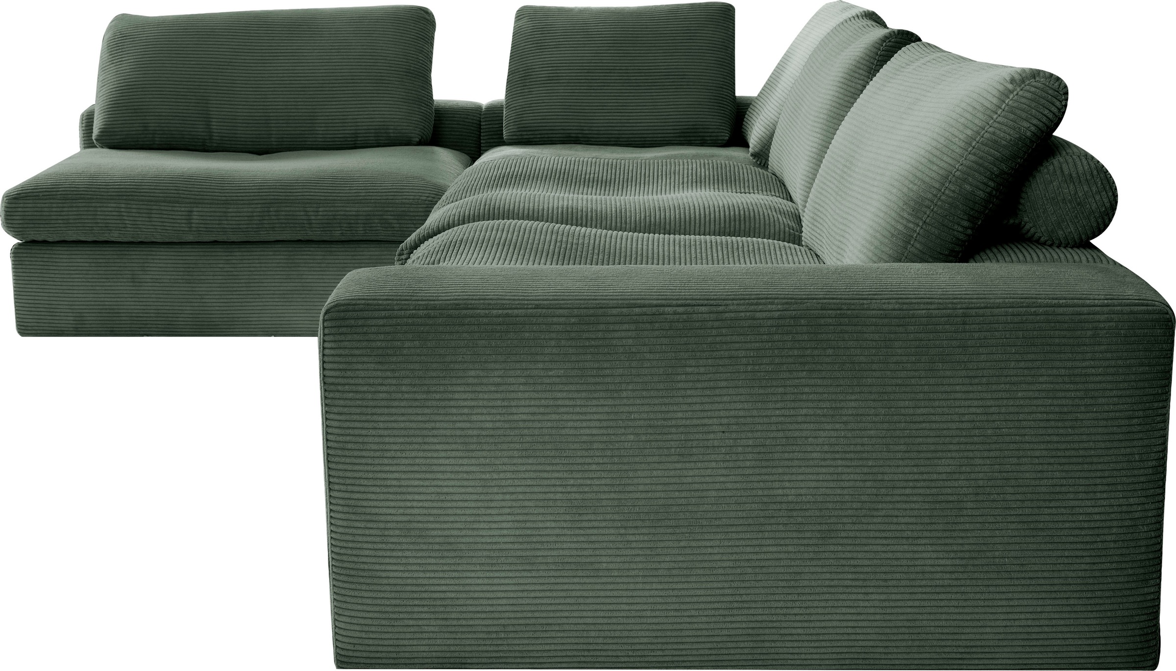 alina Ecksofa »Sandy«, mit losen Sitz und Rückenkissen, in modernem Cordstoff
