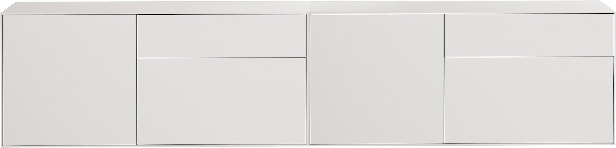 LeGer Home by Lena Gercke Lowboard »Essentials«, (2 St.), Breite: 254cm, MDF lackiert, Push-to-open-Funktion