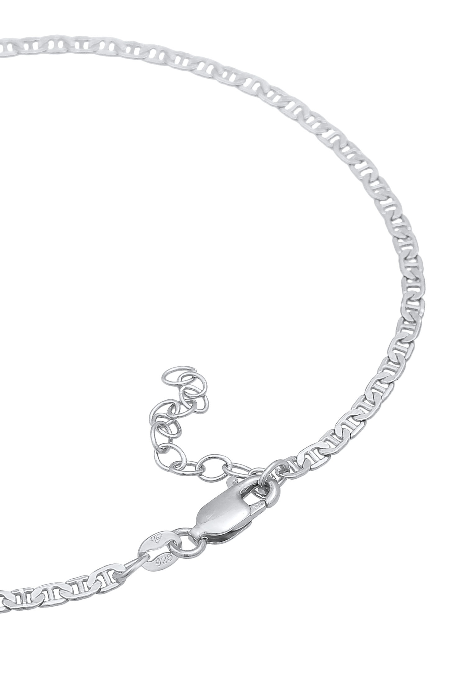 Elli Fußkette »Fußschmuck Stäbchen-Panzerkette Basic 925 Silber«