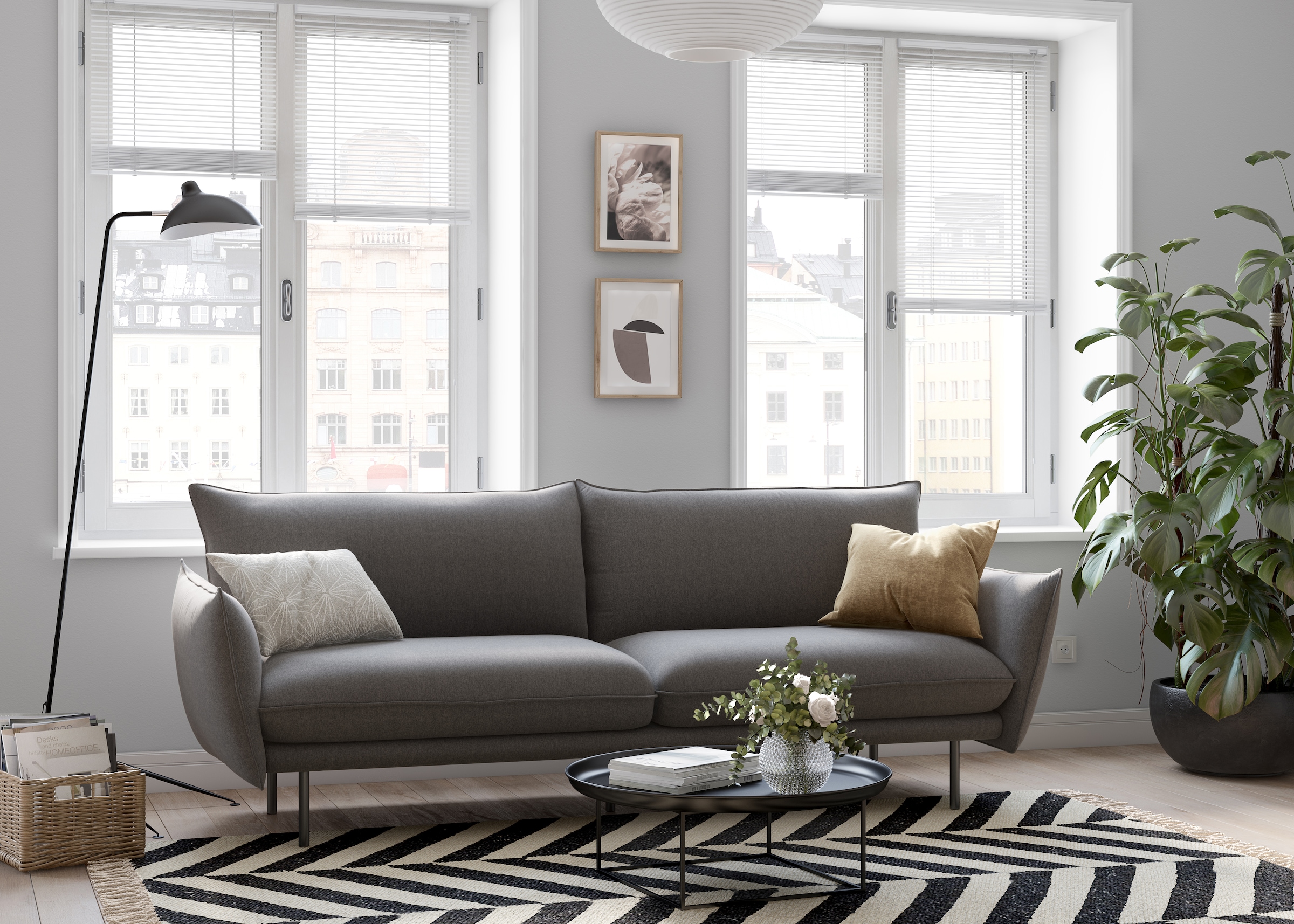 Home affaire 3-Sitzer »Stine« Besonderes Design durch Kissenoptik und Keder, by Morten Georgsen