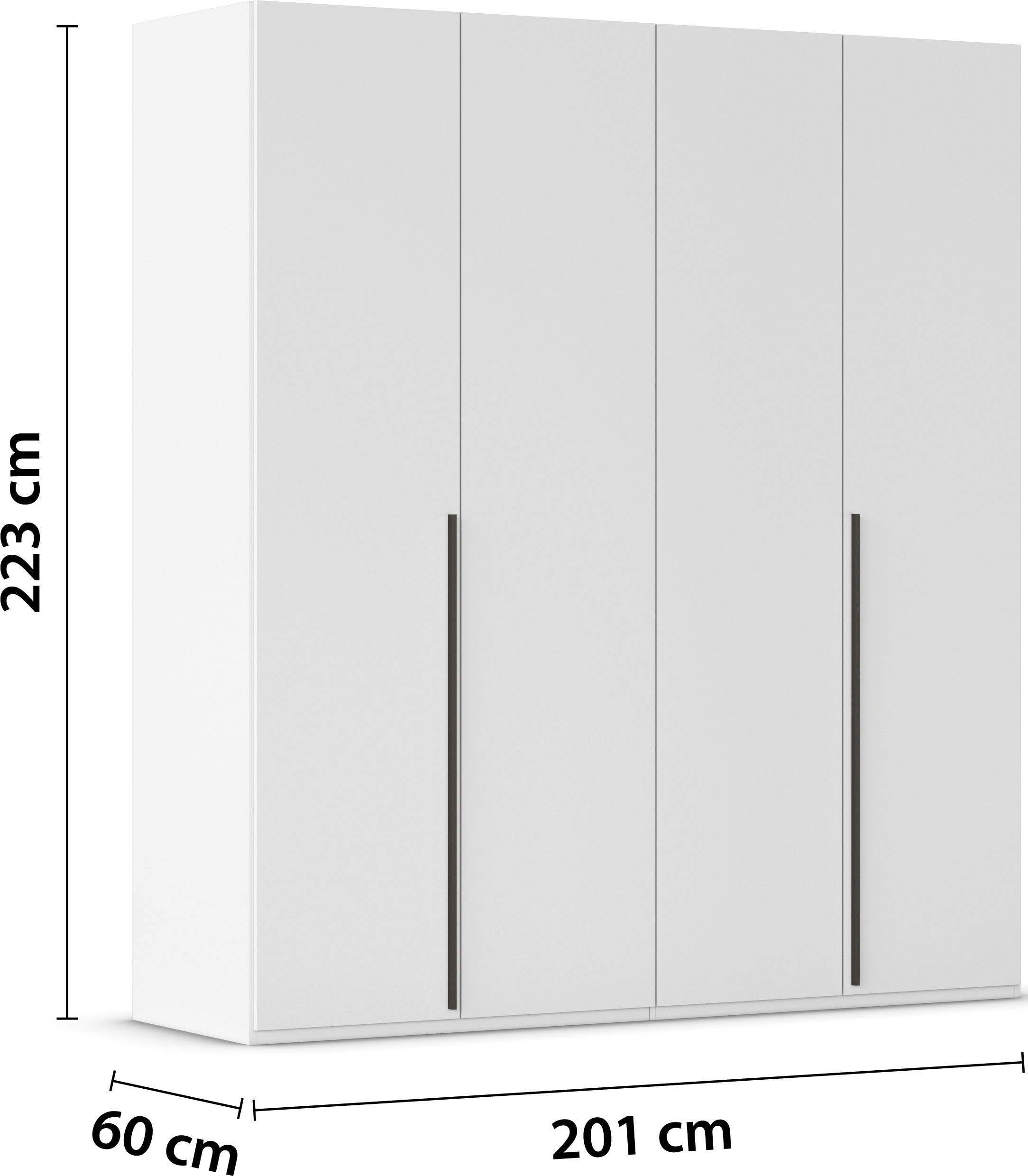 rauch Drehtürenschrank »Kleiderschrank Schrank Garderobe Wäscheschrank BESTSELLER MONTCLAR« 3 Ausstattungen BASIC/CLASSIC/PREMIUM, Breiten 201/251/301/350/400 cm, 
