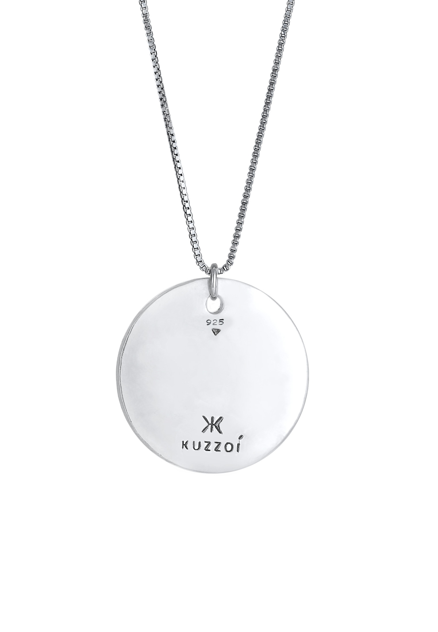Kuzzoi Lange Kette »Halskette Herren Anhänger Coin Antique 925 Silber«
