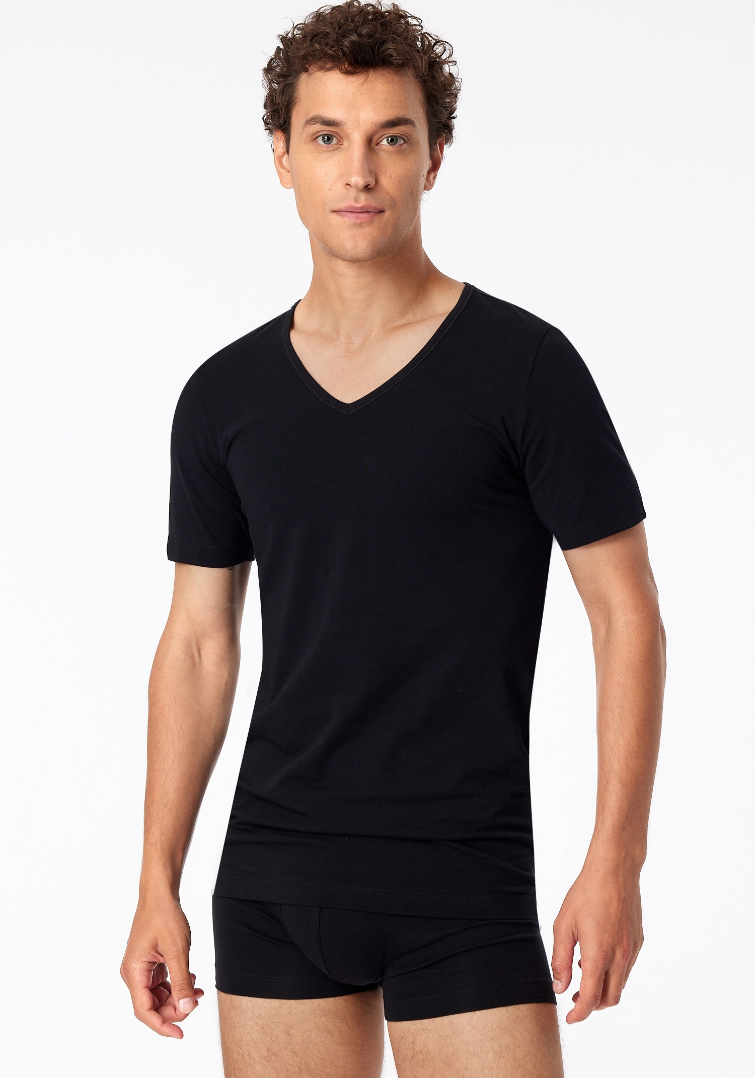 Schiesser V-Shirt »"95/5"«, (2er-Pack), mit tiefem V-Ausschnitt