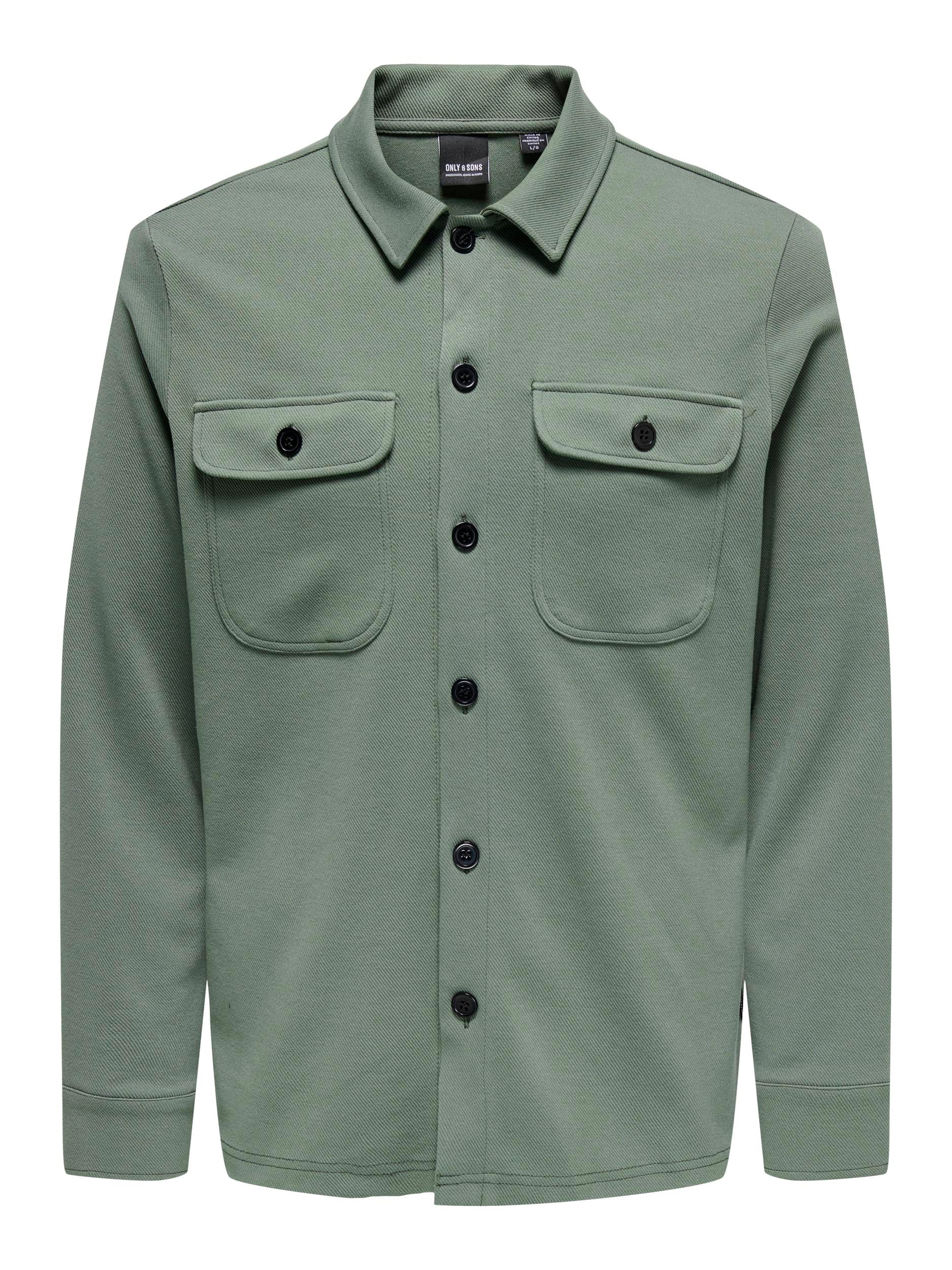 ONLY & SONS Langarmhemd »ONSNEWKODYL OVERSHIRT SWEAT NOOS« Materialmix, regular fit