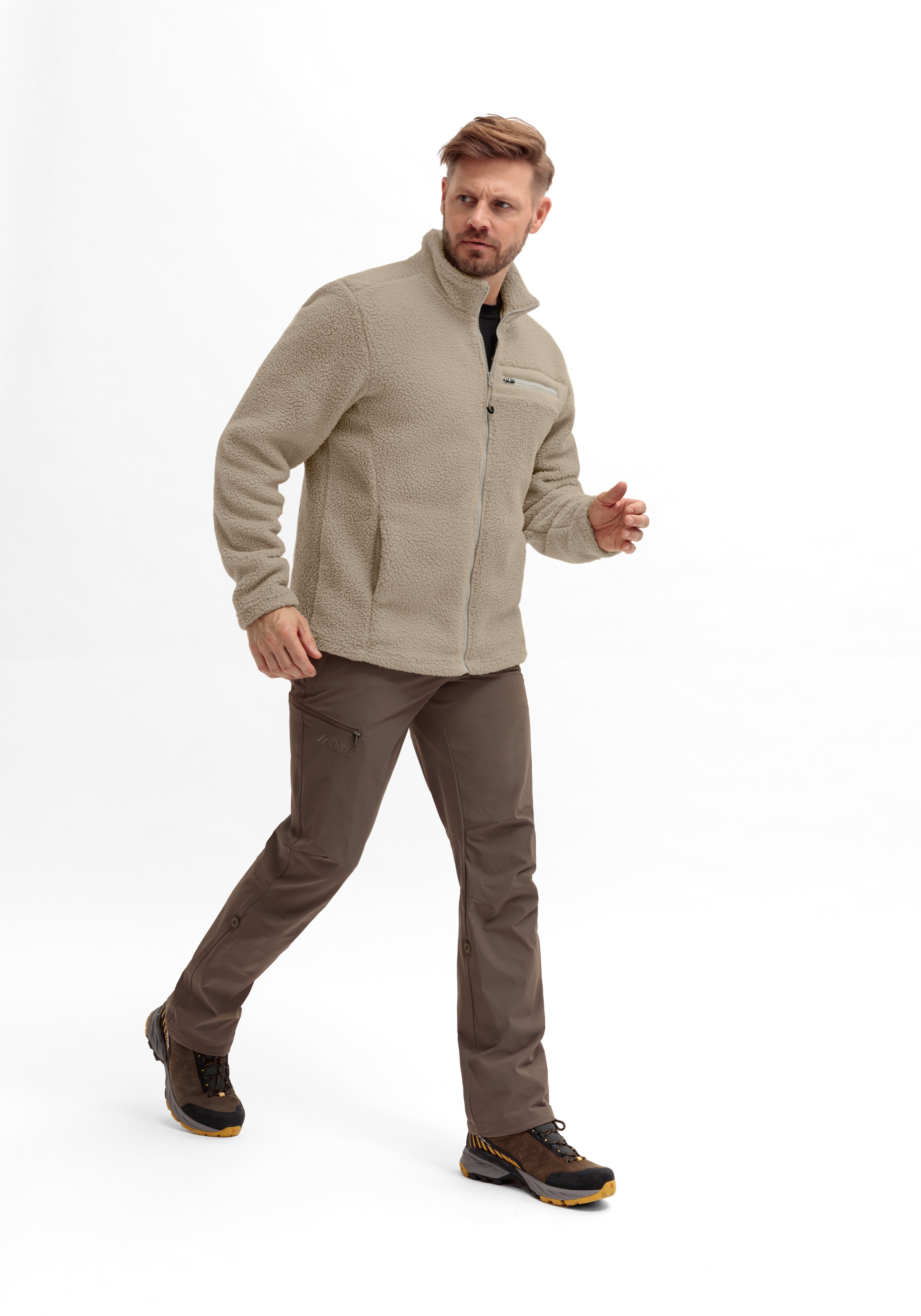 Maier Sports Fleecejacke »Racka M«, Herren Fleece, funktioneller Midlayer, Full-Zip