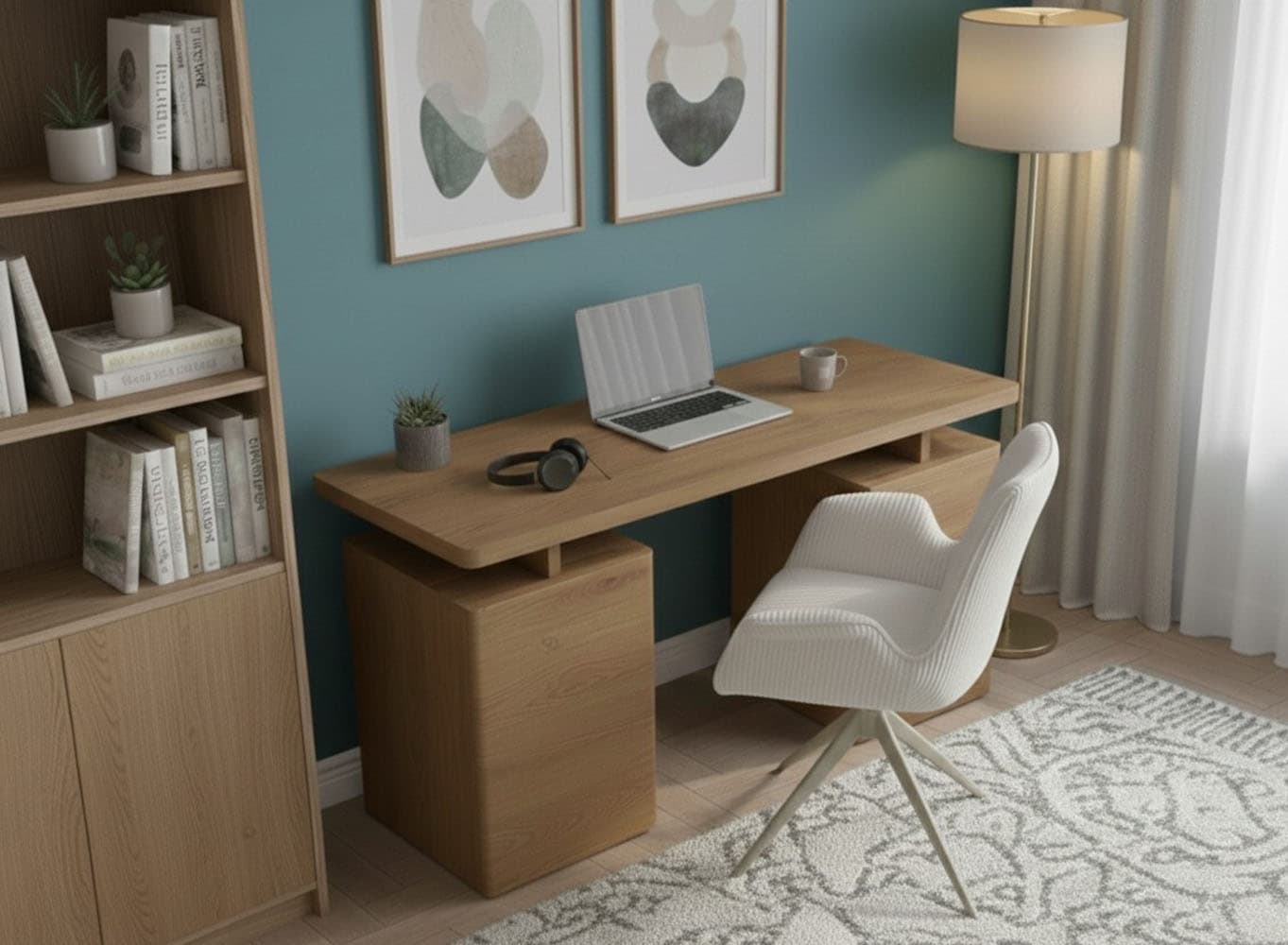 Jahnke Schreibtisch »CU-LIBRE C 250« wechselseitig montierbar, viel Stauraum, Breite 150 cm