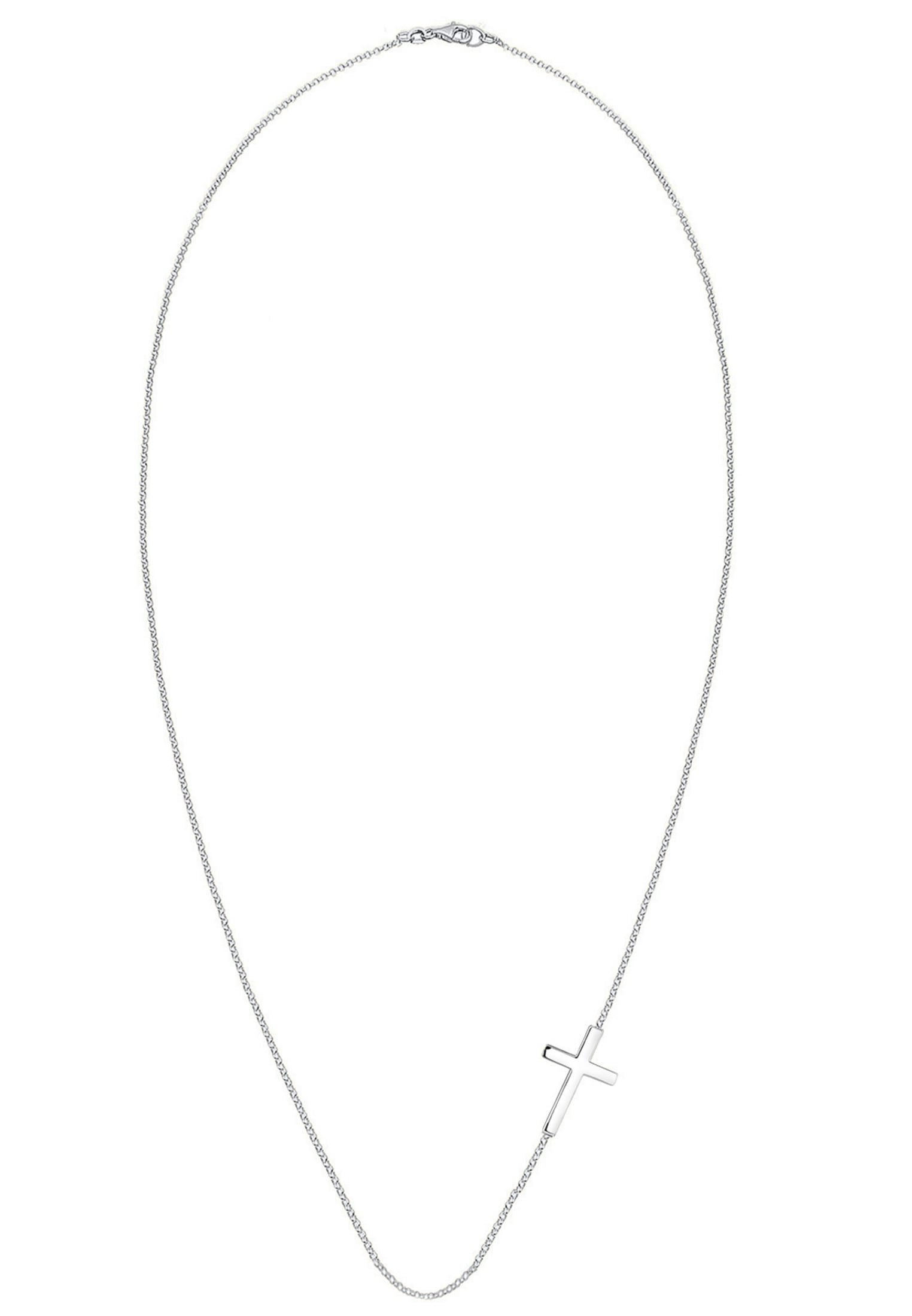 Elli Kette mit Anhänger »Halskette mit Kreuz Schlicht 925 Sterling Silber«