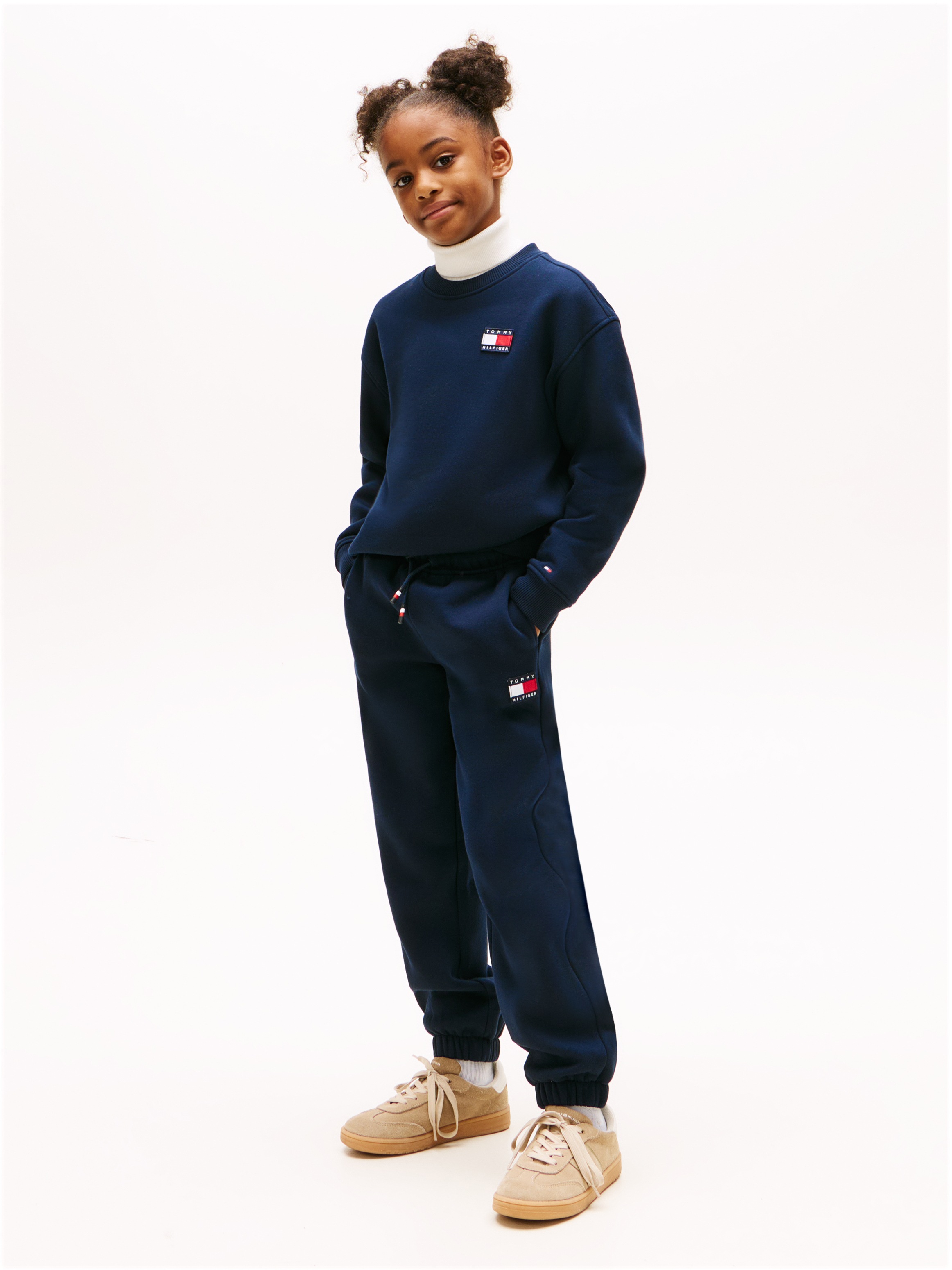 Tommy Hilfiger Langarmshirt & Hose Set, 2 tlg. Kinder bis 16 Jahre, mit Rundhalsausschnitt