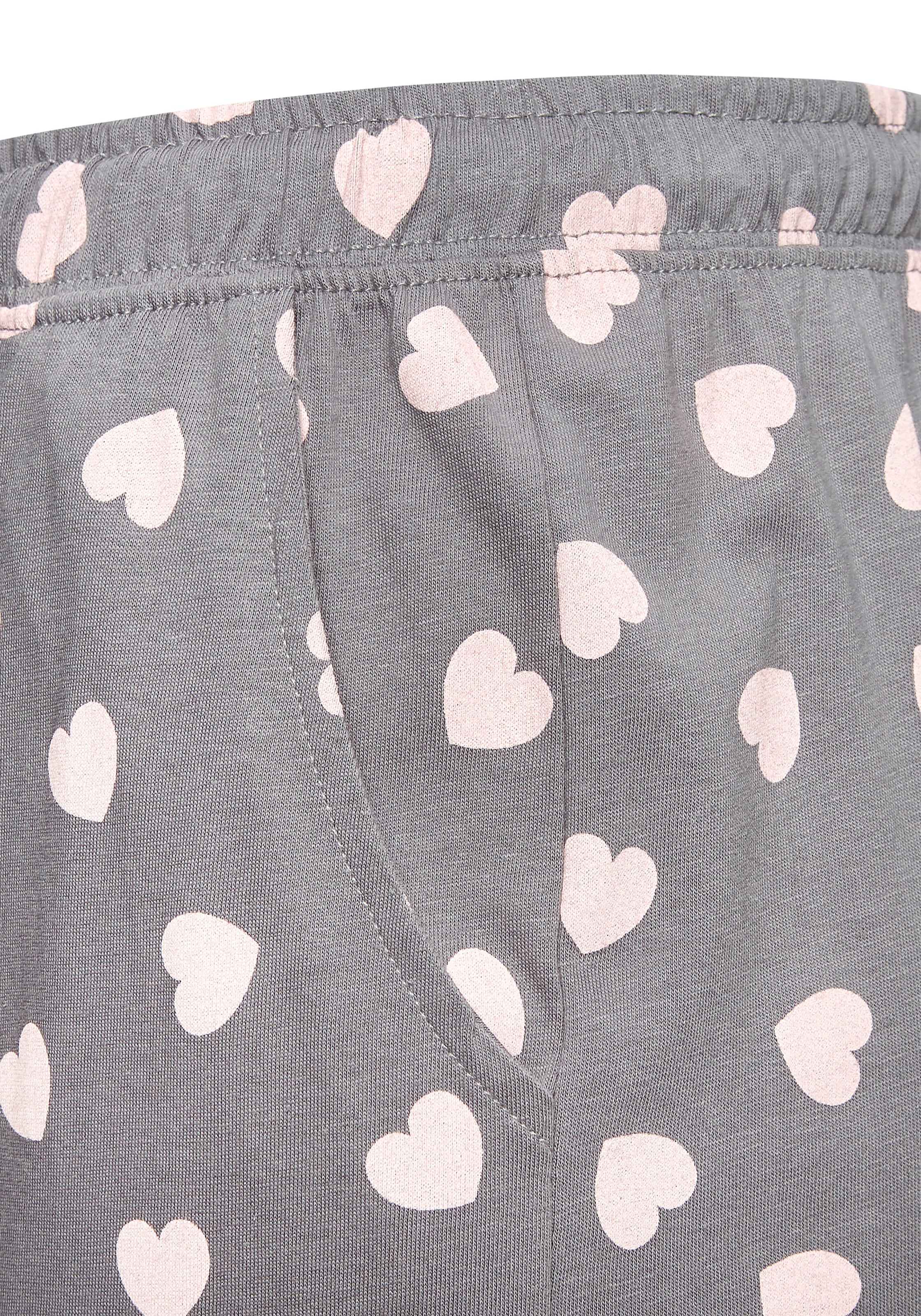 Vivance Dreams Pyjama Spar-Set, 2er Pack, 4 tlg. mit süßem Herzmuster