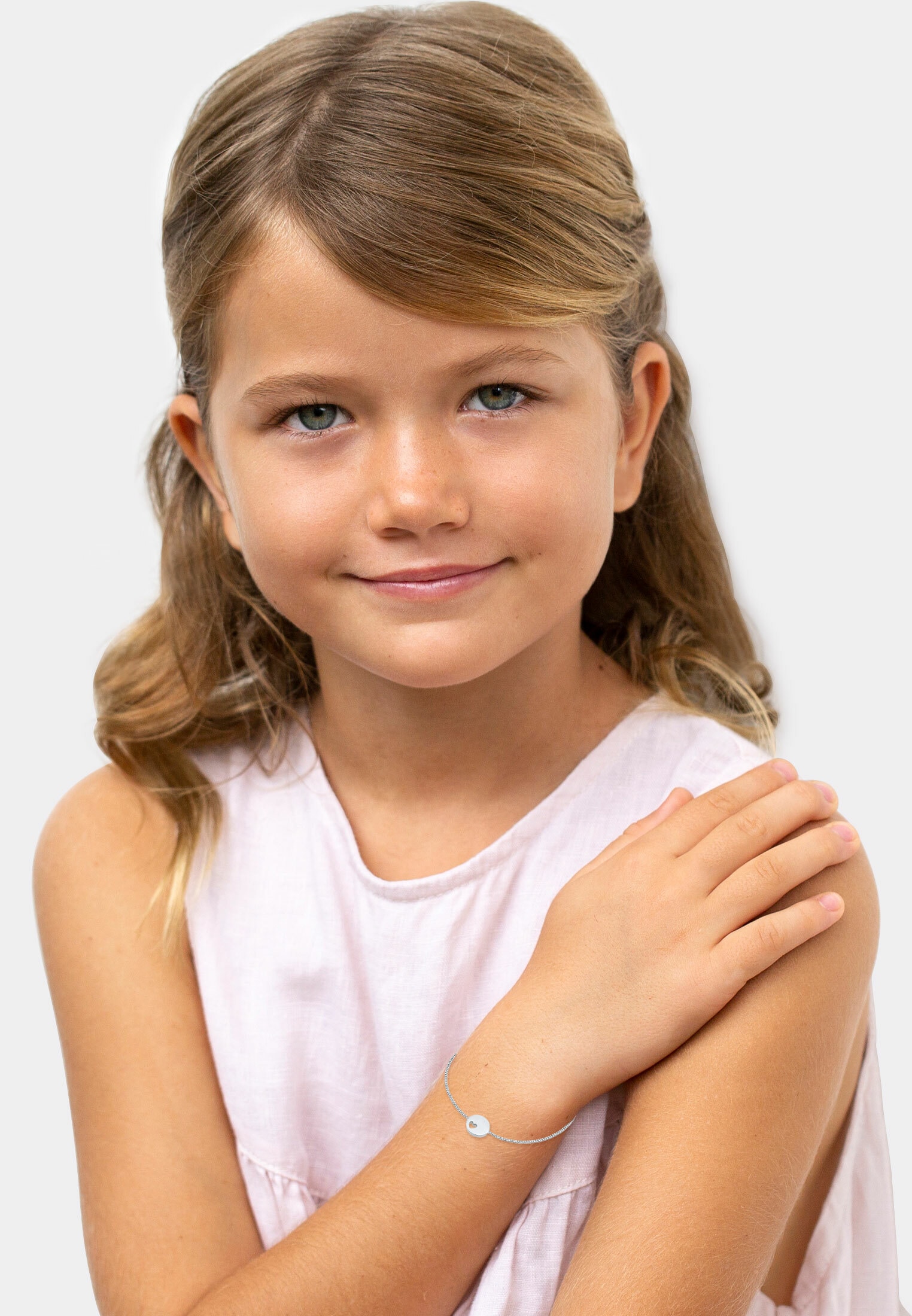 Elli Armketten Set »Armband Plättchen Herz Mutter Kind (2 tlg.) 925 Silber«