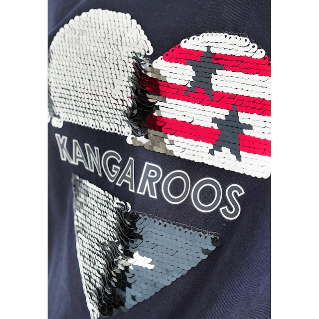 KangaROOS Langarmshirt »Herz«, mit Wendepailletten bei ♕