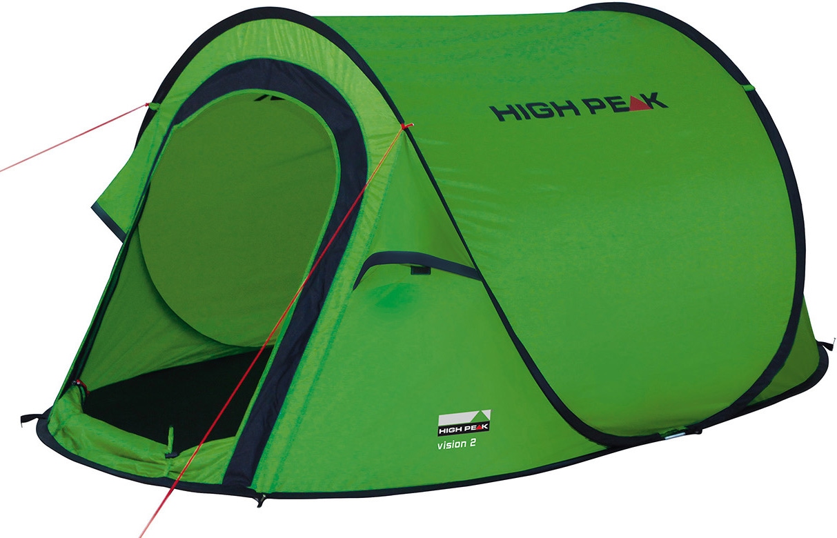 High Peak Wurfzelt »Vision 2«, 2 Personen, (Set, mit Transporttasche)