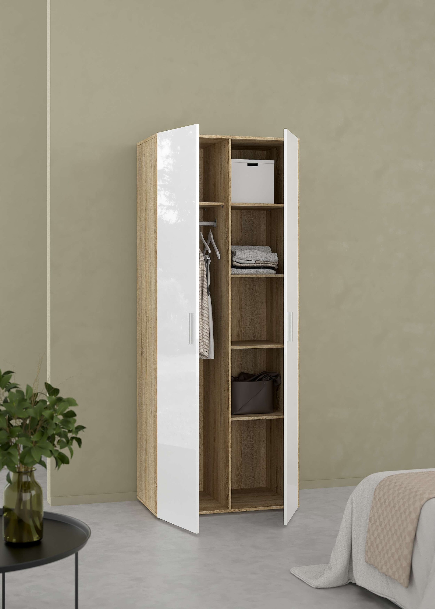 INOSIGN Kleiderschrank »Pepe Drehtürenschrank, Stauraum« Breite 79 oder 118 cn, Höhe 200,9 cm