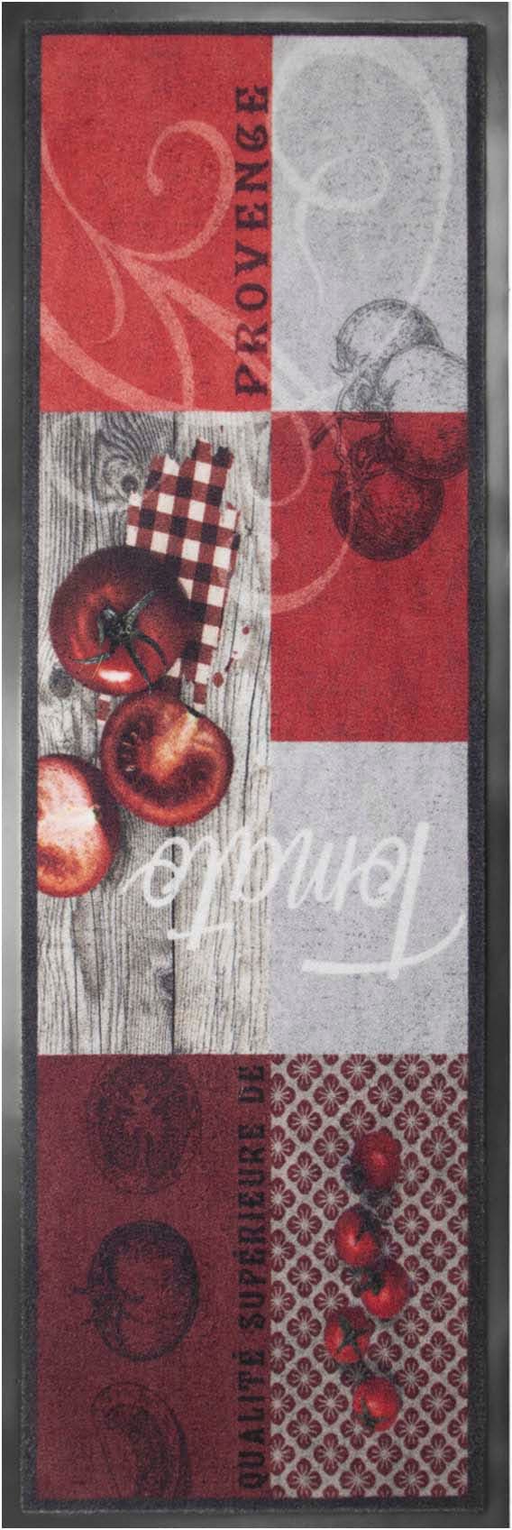 Primaflor-Ideen in Textil Küchenläufer »TOMATO«, rechteckig, Motiv Tomaten,  mit Schriftzug, rutschhemmend, waschbar, Küche
