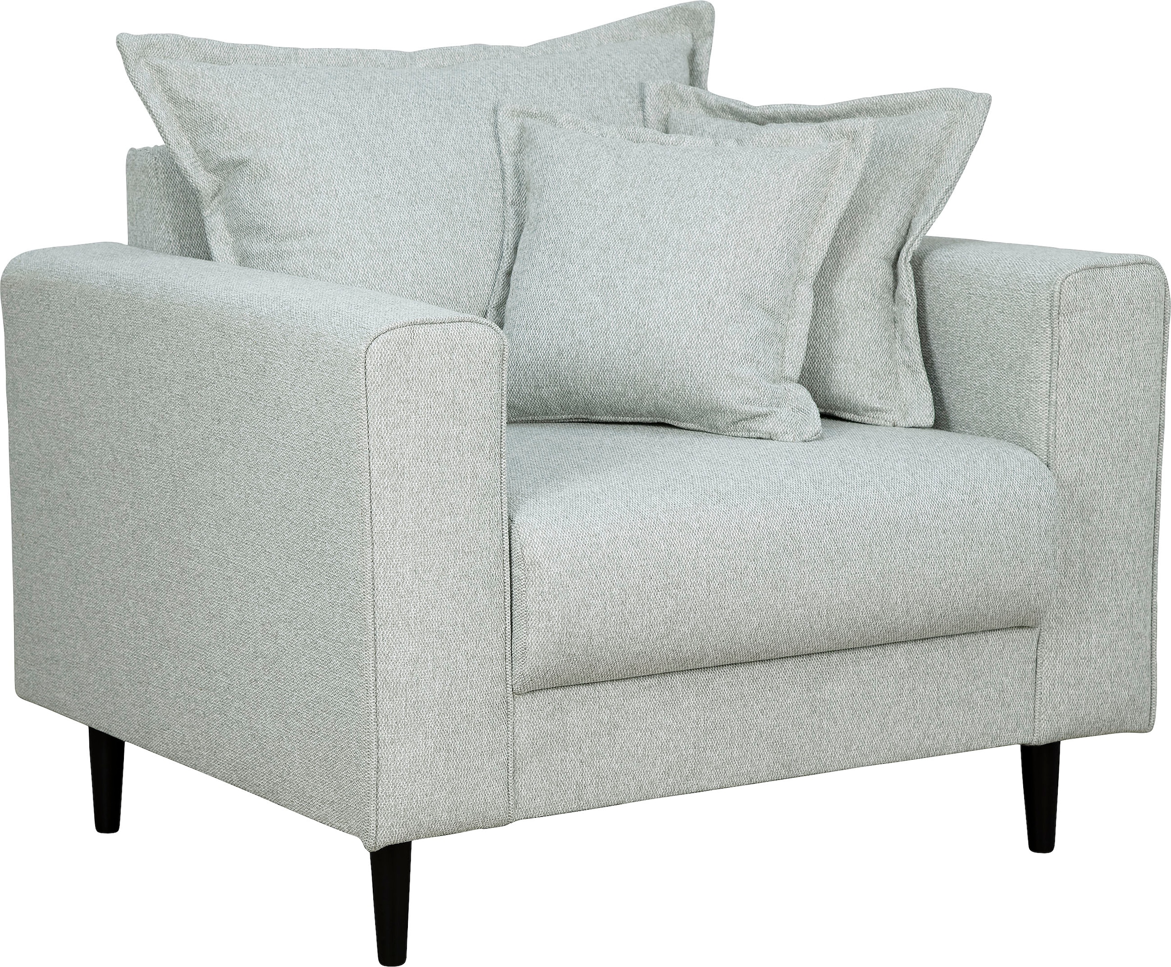 Home affaire Sessel »VEYRAS Loungesessel, Maße B/T/H: 95/84/76 cm«, mit Wellenunterfederung, incl. Kissen