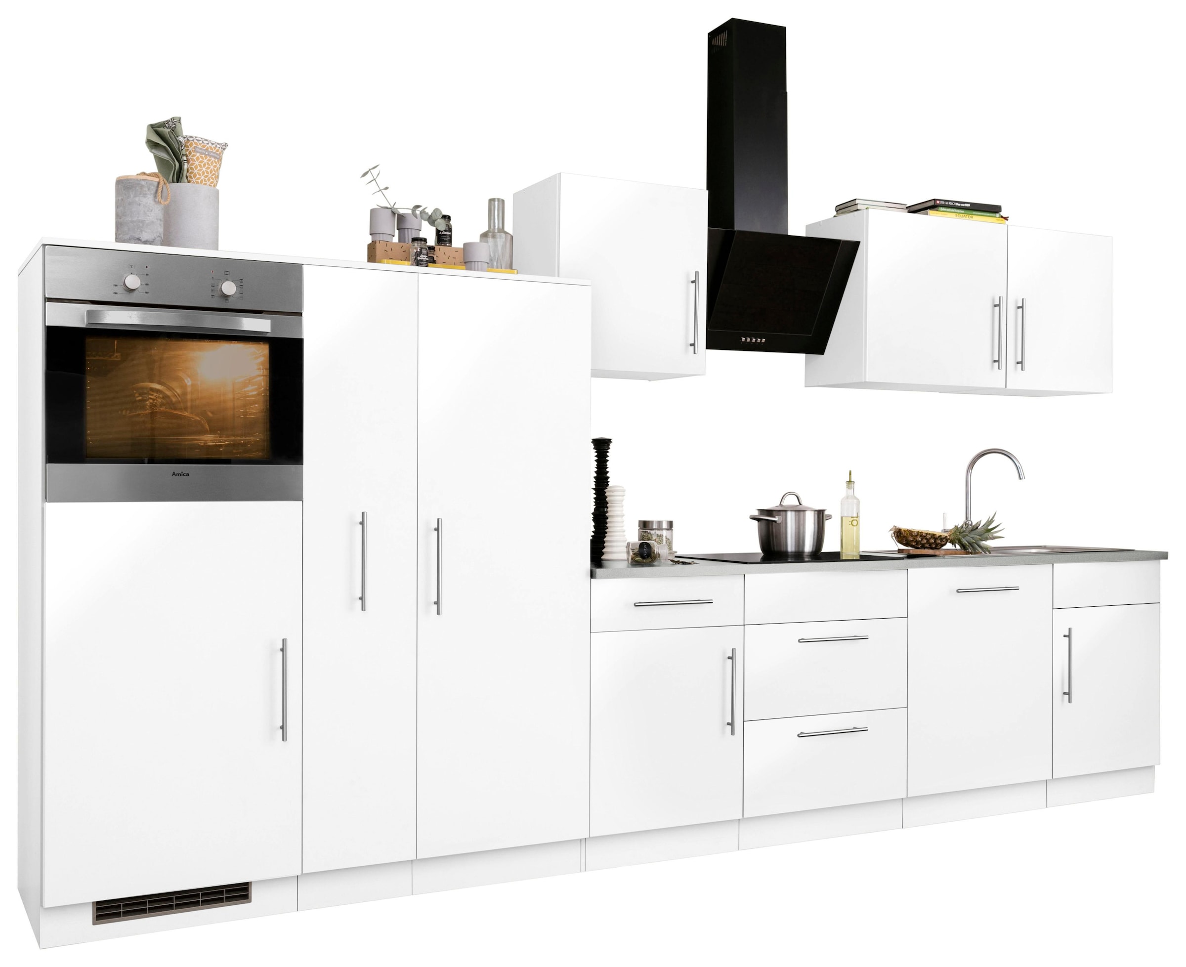 wiho Küchen Küchenzeile "Cali" ohne E-Geräte, Breite 360 cm