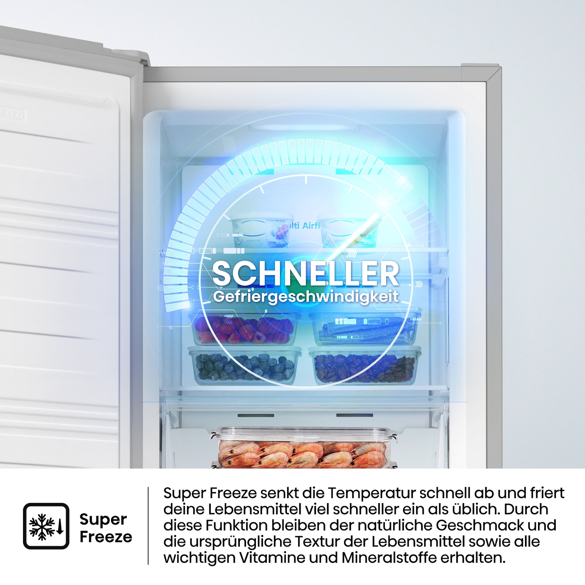 Hisense Gefrierschrank »FF3N229NEIC« 172 cm hoch 59,5 cm breit LED Display