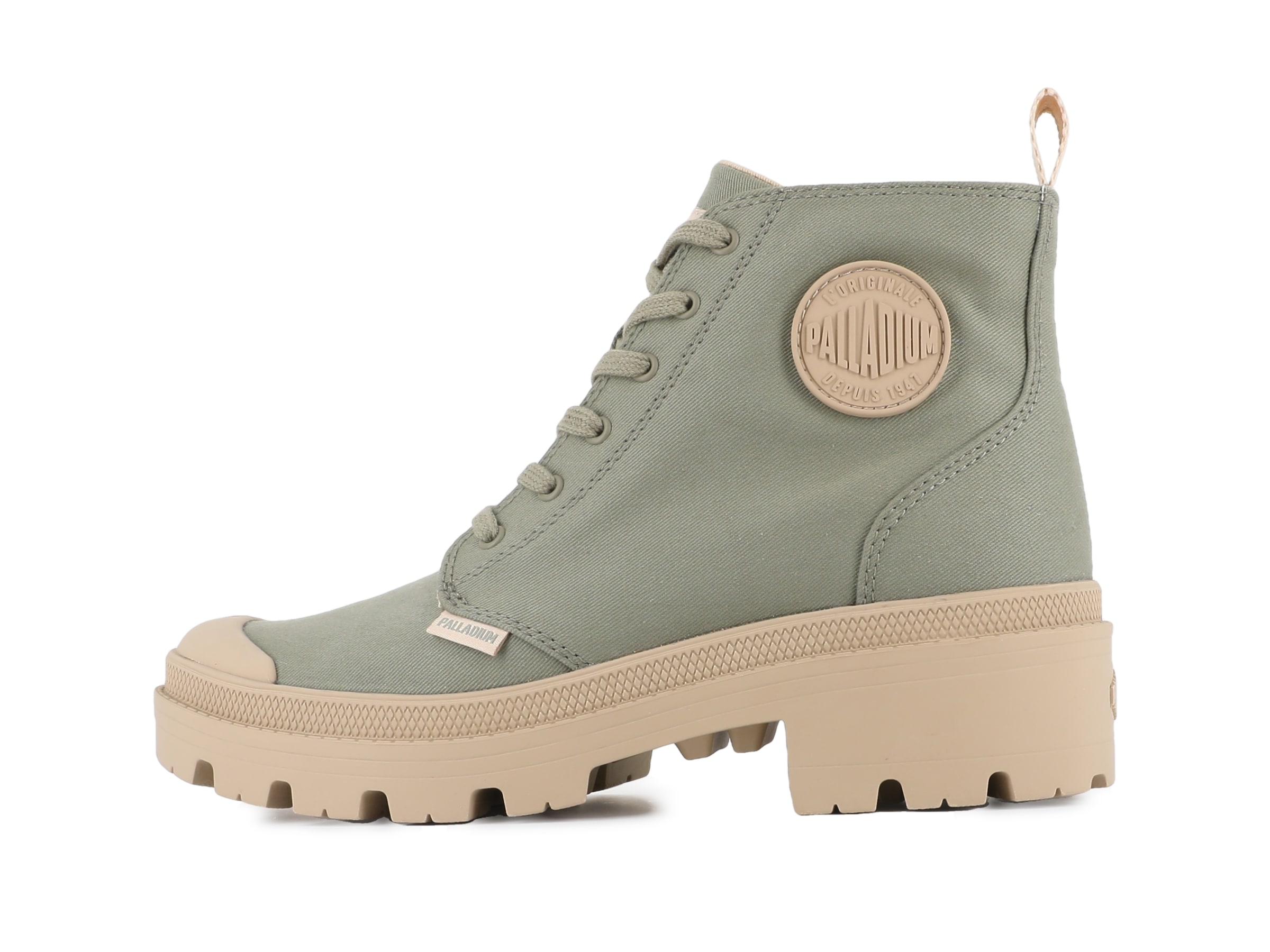 Palladium Schnürstiefelette »PALLABASE TWILL«  Schnürstiefel, Schnürboots aus Canvas mit Reißverschluss